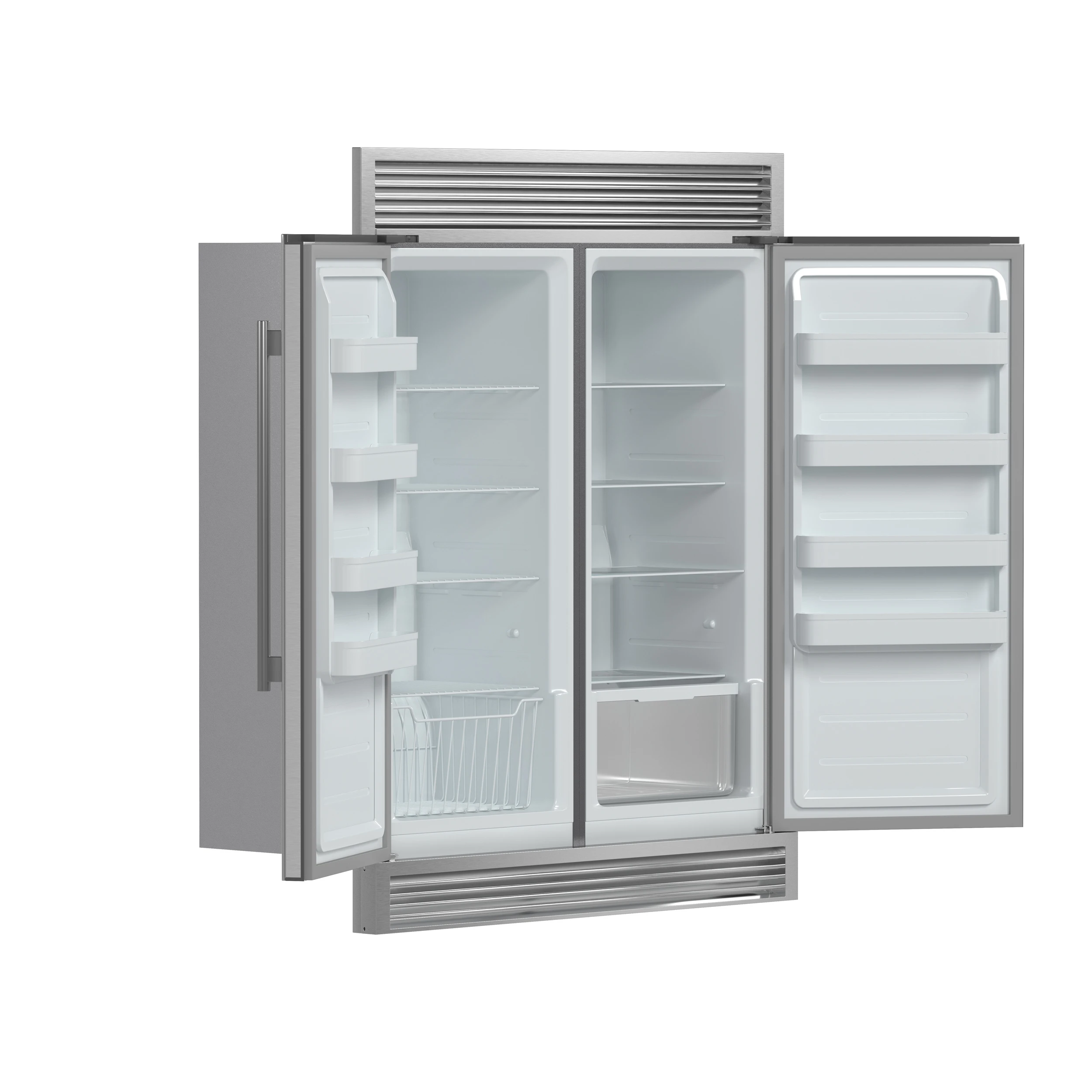 Rizzuto 56-Inch Convertible Refrigerator/Freezer Set, 27.6 cu.ft Total Capacity, Decorative Grill, ENERGY STAR Certified FFFFD193360S