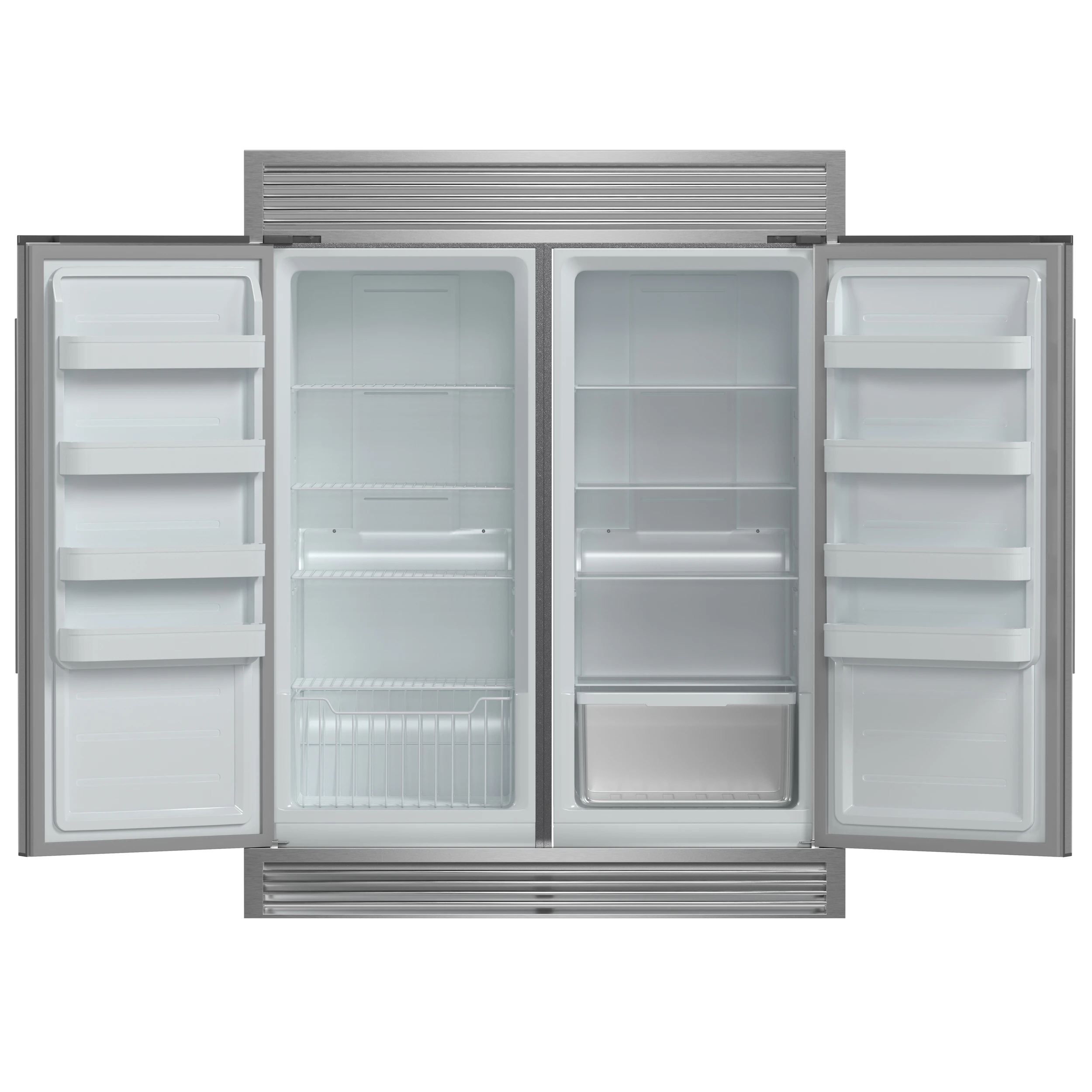 Rizzuto 56-Inch Convertible Refrigerator/Freezer Set, 27.6 cu.ft Total Capacity, Decorative Grill, ENERGY STAR Certified FFFFD193360S