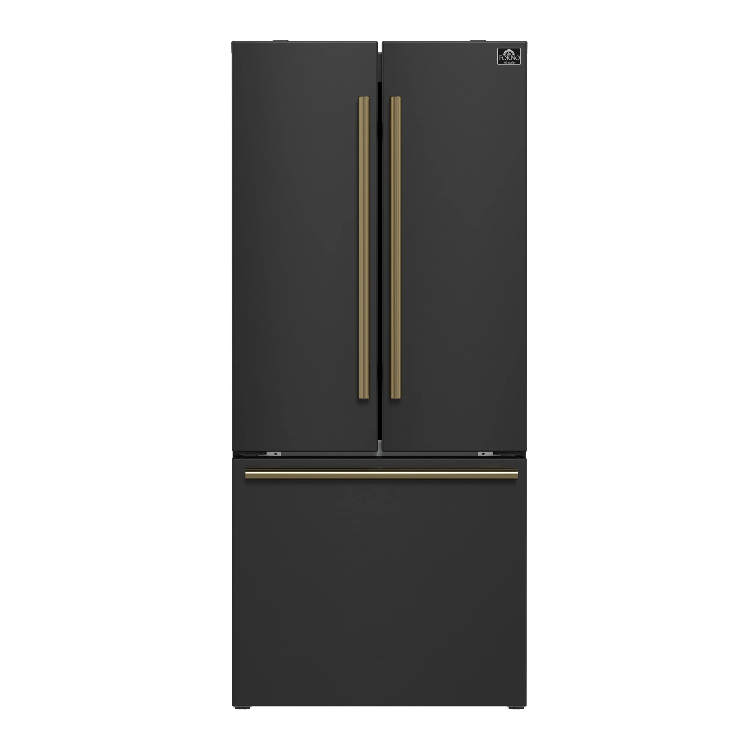 Gallipoli Espresso 30-Inch French Door Refrigerator, Bottom Freezer, 17.5 Cu. Ft., No Frost, Ice Maker FFFFD197431BLK