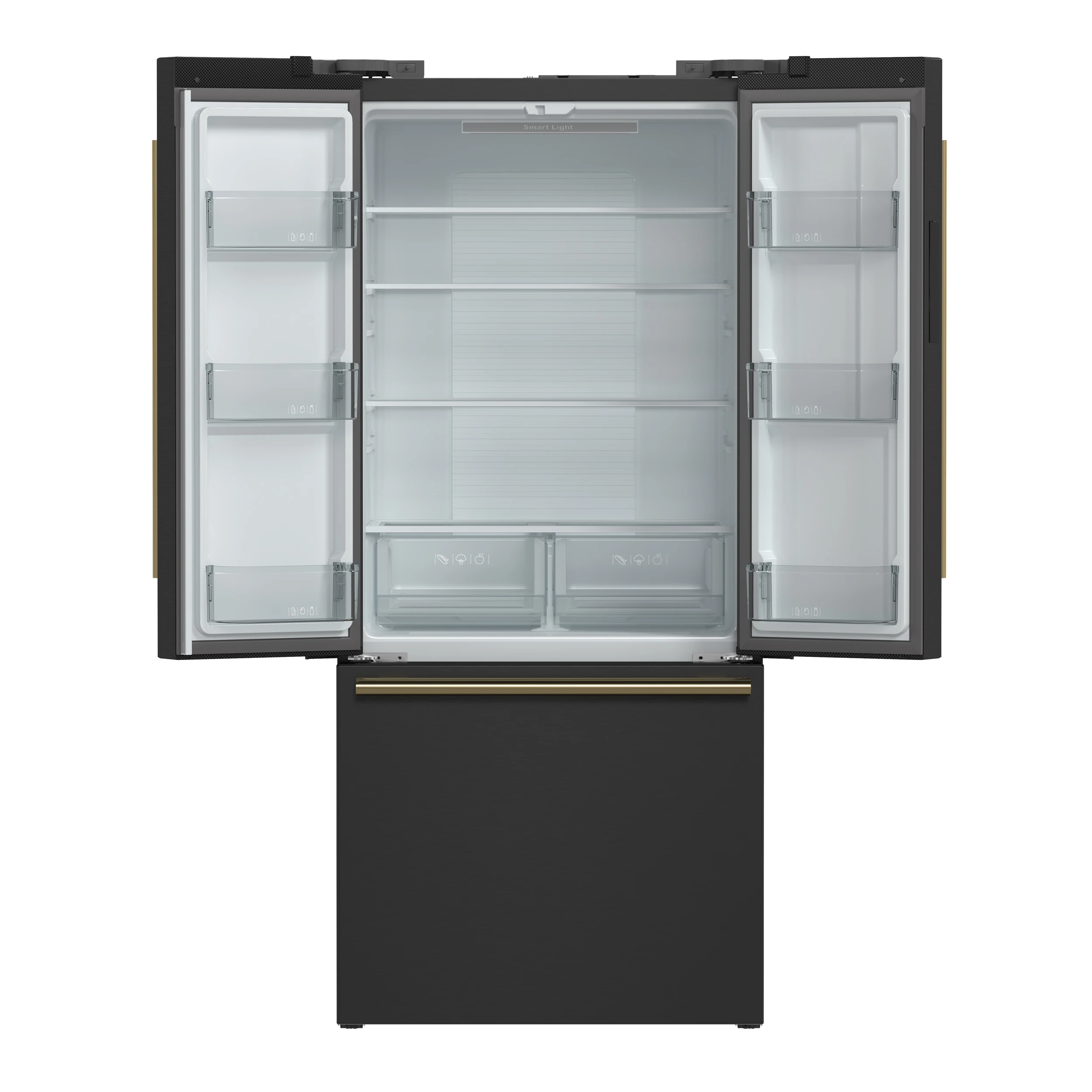 Gallipoli Espresso 30-Inch French Door Refrigerator, Bottom Freezer, 17.5 Cu. Ft., No Frost, Ice Maker FFFFD197431BLK