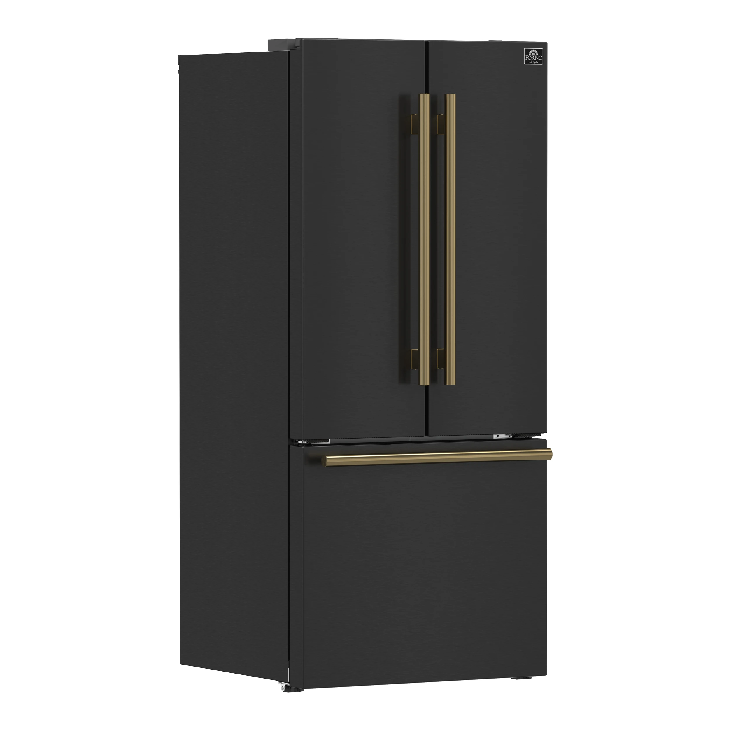 Gallipoli Espresso 30-Inch French Door Refrigerator, Bottom Freezer, 17.5 Cu. Ft., No Frost, Ice Maker FFFFD197431BLK