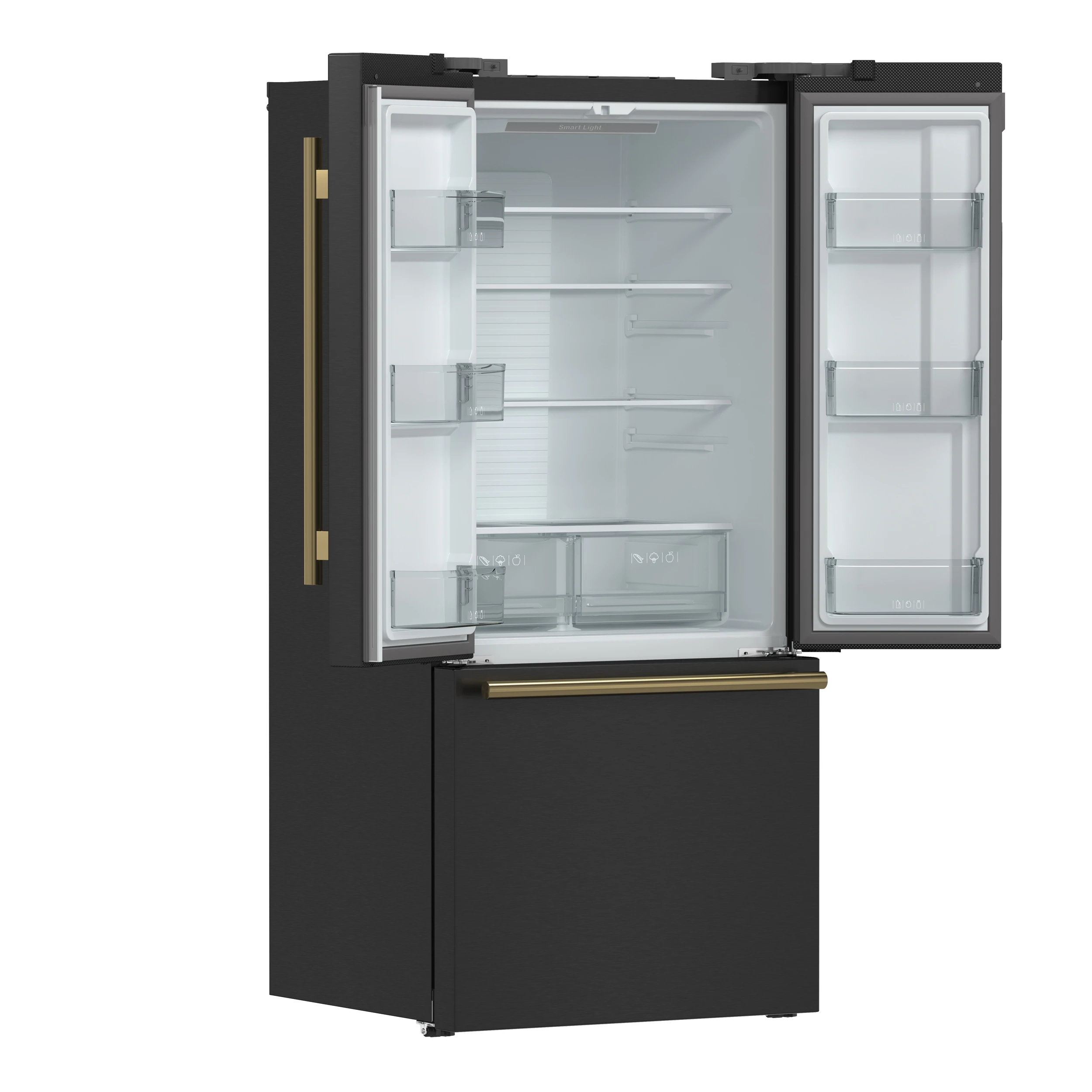 Gallipoli Espresso 30-Inch French Door Refrigerator, Bottom Freezer, 17.5 Cu. Ft., No Frost, Ice Maker FFFFD197431BLK