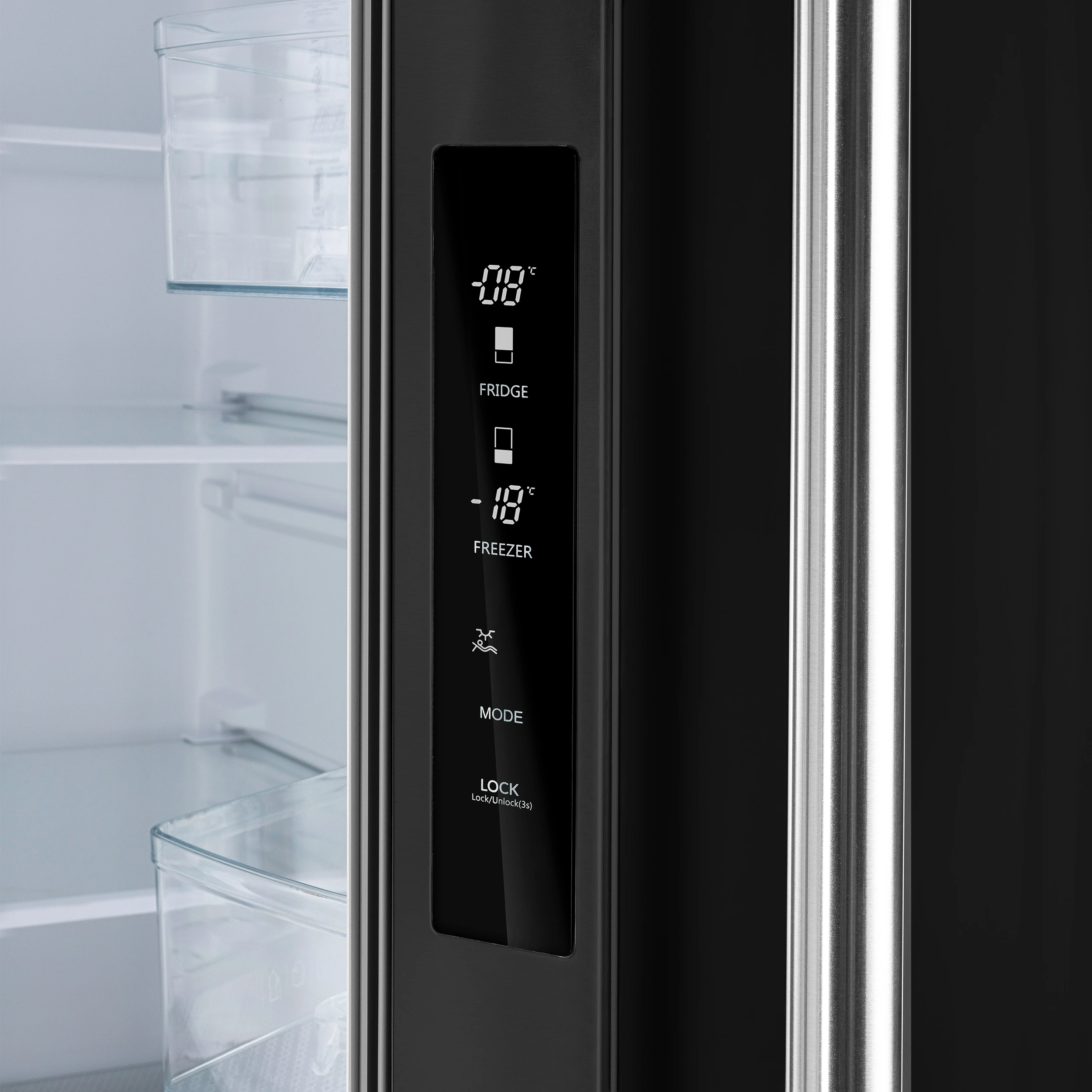 Gallipoli Espresso 30-Inch French Door Refrigerator, Bottom Freezer, 17.5 Cu. Ft., No Frost, Ice Maker FFFFD197431BLK