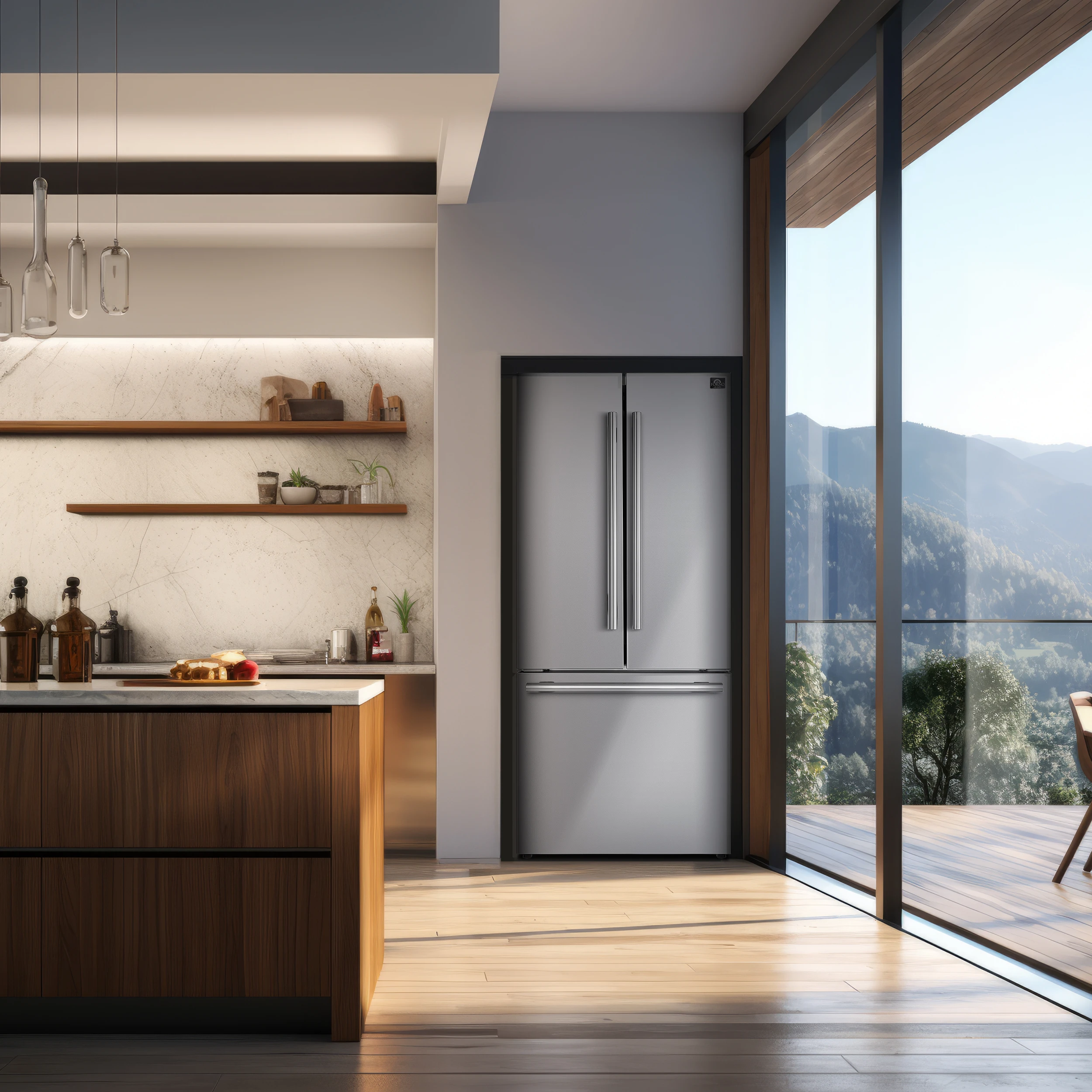 Gallipoli 30-Inch French Door Refrigerator with Bottom Freezer, 17.5 cu.ft Capacity, , No Frost Technology, Built-In Ice Maker, Energy Efficient FFFFD197431SB
