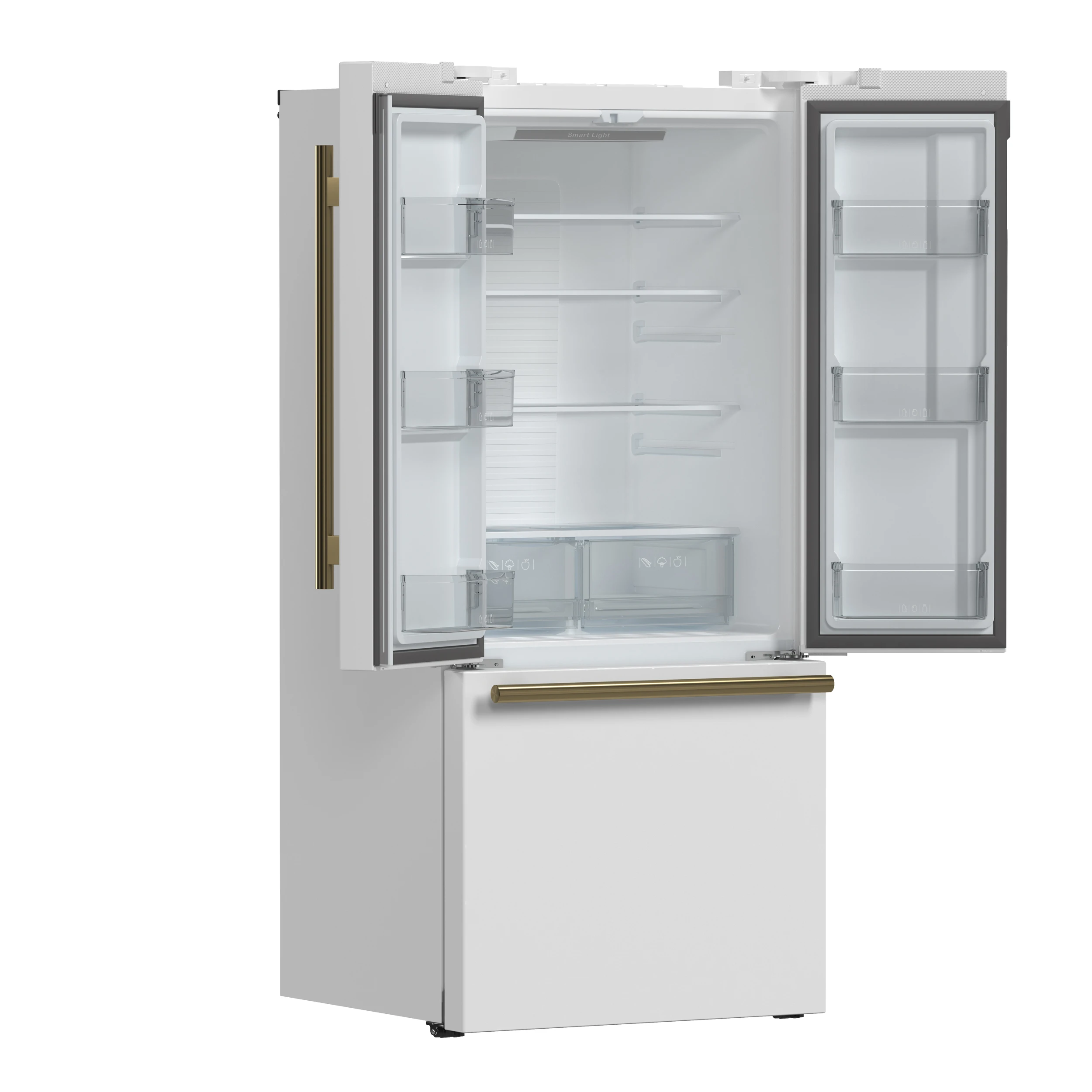 Gallipoli Espresso 30-Inch French Door Refrigerator, Bottom Freezer, 17.5 Cu. Ft., No Frost, Ice Maker FFFFD197431WHT