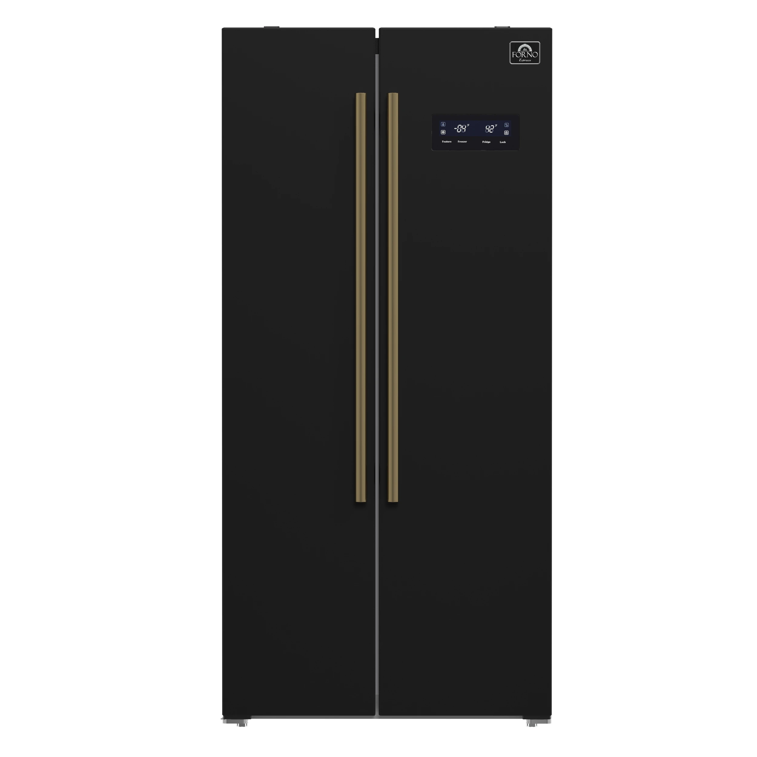 Salerno Espresso 33-Inch Side-by-Side Refrigerator, 15.6 Cu. Ft., Energy-Efficient, No Frost, Modern Design FFRBI180533BLK