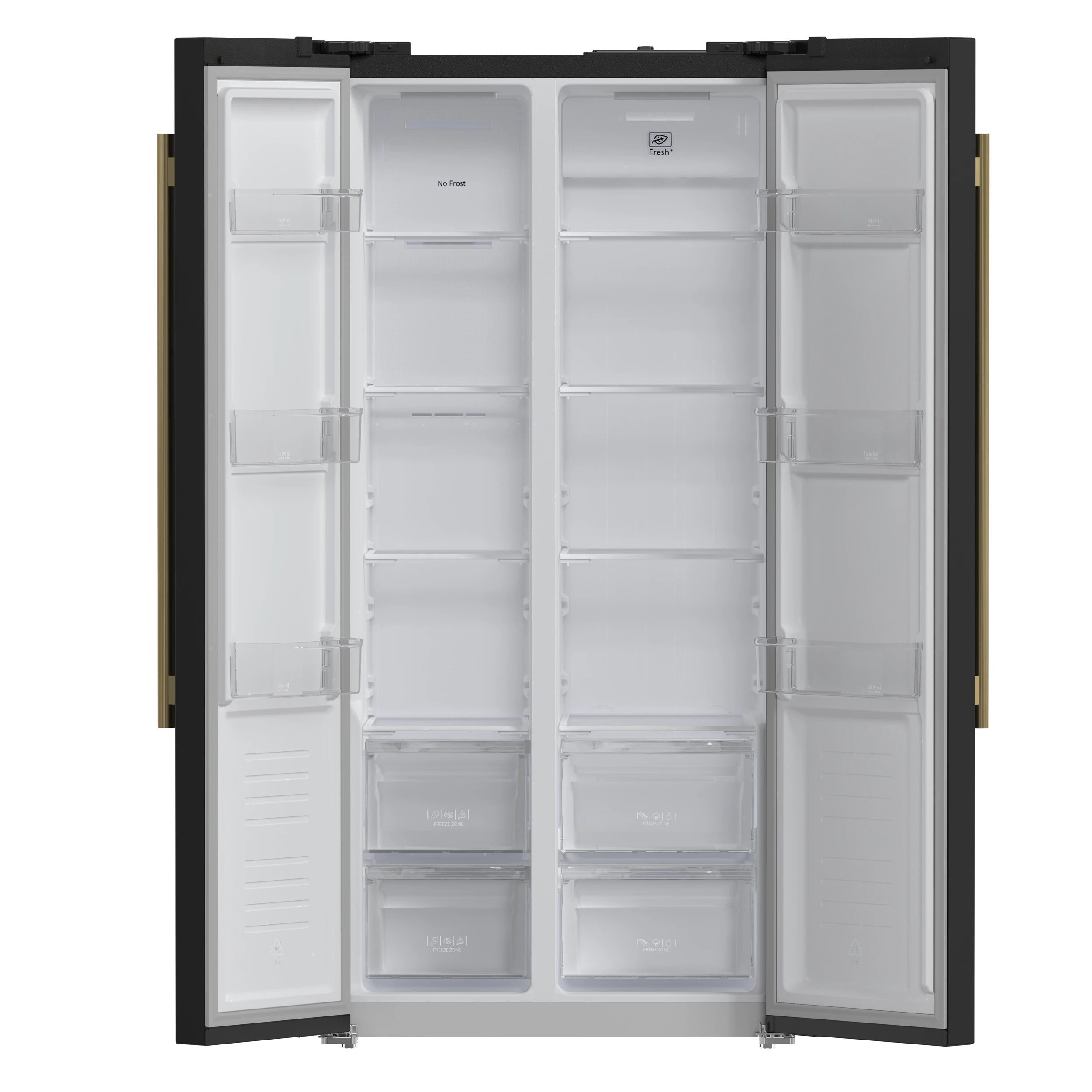 Salerno Espresso 33-Inch Side-by-Side Refrigerator, 15.6 Cu. Ft., Energy-Efficient, No Frost, Modern Design FFRBI180533BLK