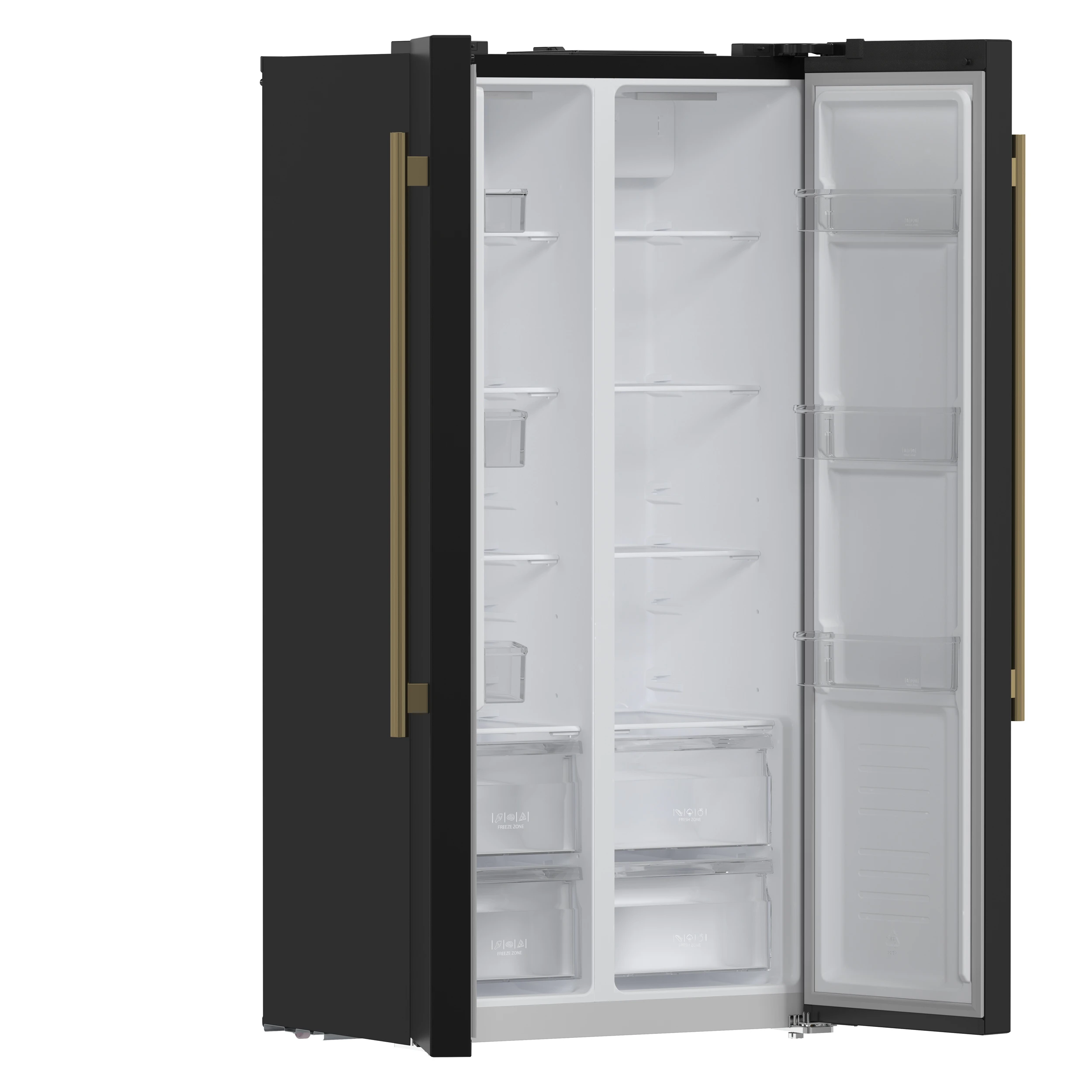 Salerno Espresso 33-Inch Side-by-Side Refrigerator, 15.6 Cu. Ft., Energy-Efficient, No Frost, Modern Design FFRBI180533BLK