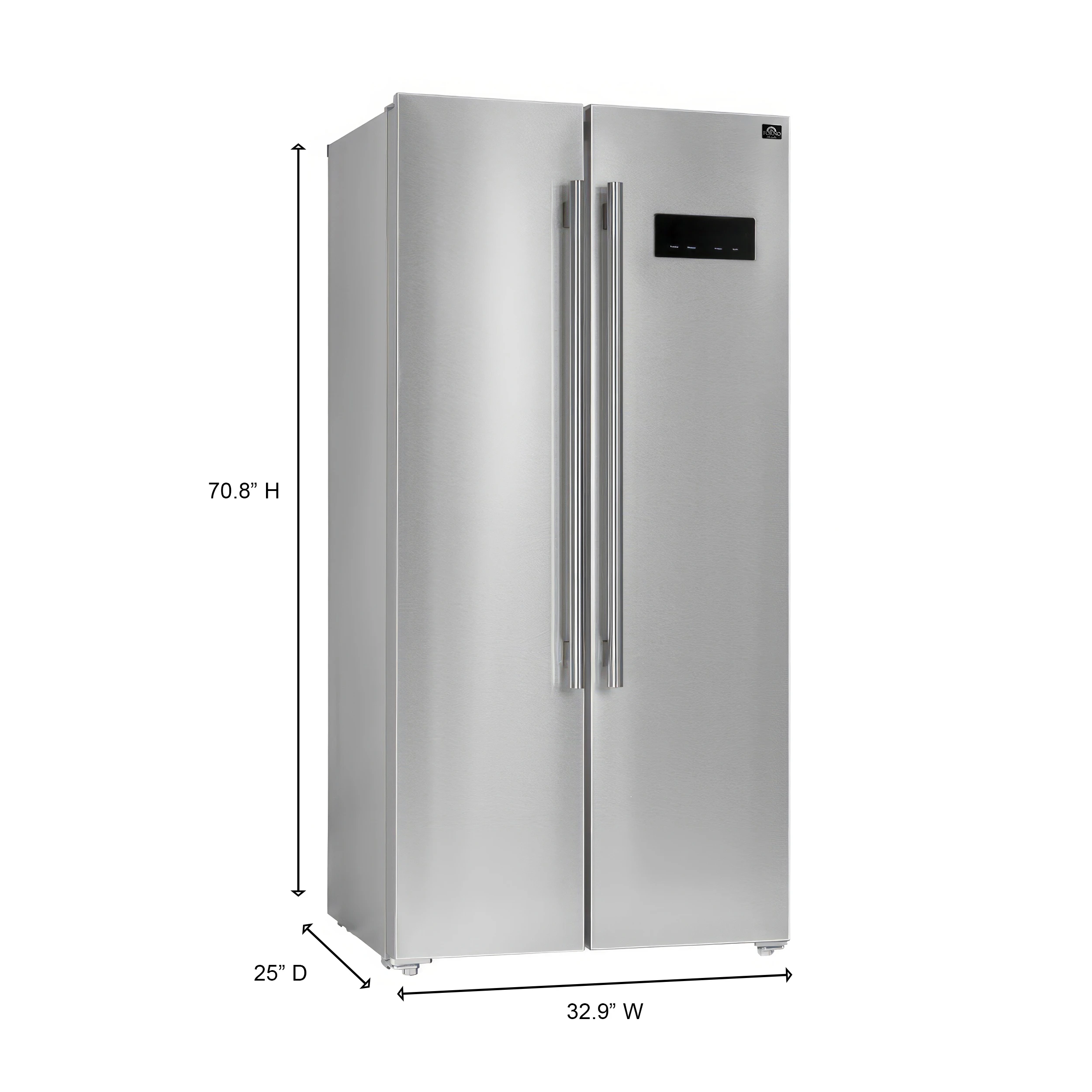 Salerno 33-Inch Side-by-Side Refrigerator, 15.6 cu.ft, ENERGY STAR Certified FFRBI180533SB