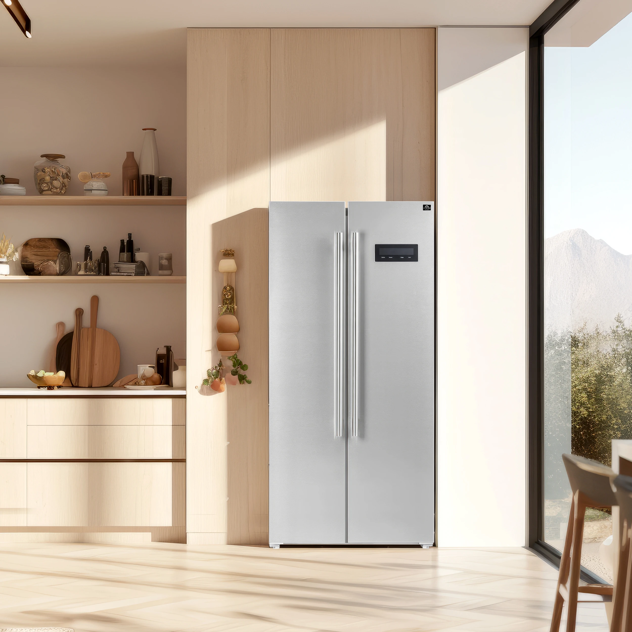 Salerno 33-Inch Side-by-Side Refrigerator, 15.6 cu.ft, ENERGY STAR Certified FFRBI180533SB