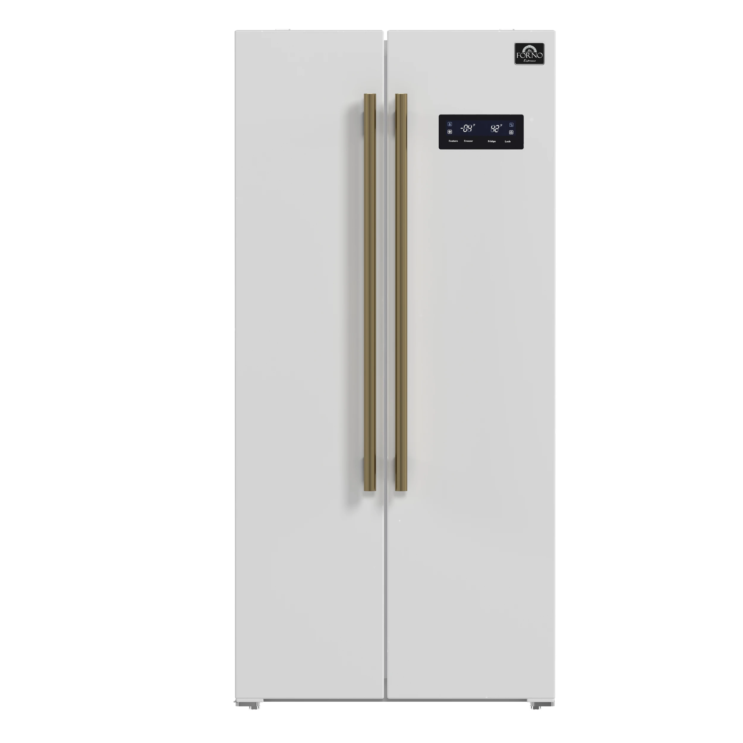 Salerno Espresso 33-Inch Side-by-Side Refrigerator, 15.6 Cu. Ft., Energy-Efficient, No Frost, Modern Design FFRBI180533WHT