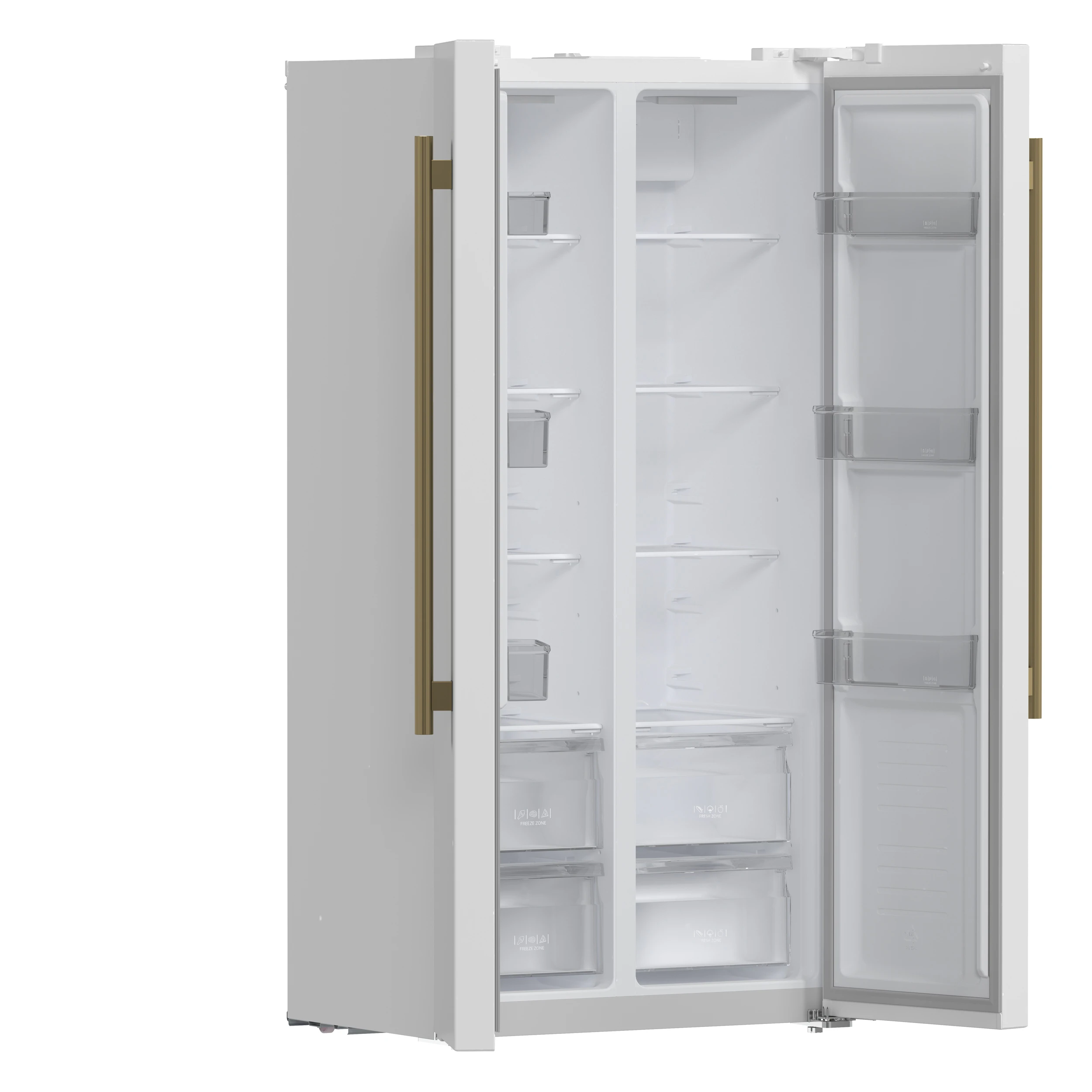 Salerno Espresso 33-Inch Side-by-Side Refrigerator, 15.6 Cu. Ft., Energy-Efficient, No Frost, Modern Design FFRBI180533WHT