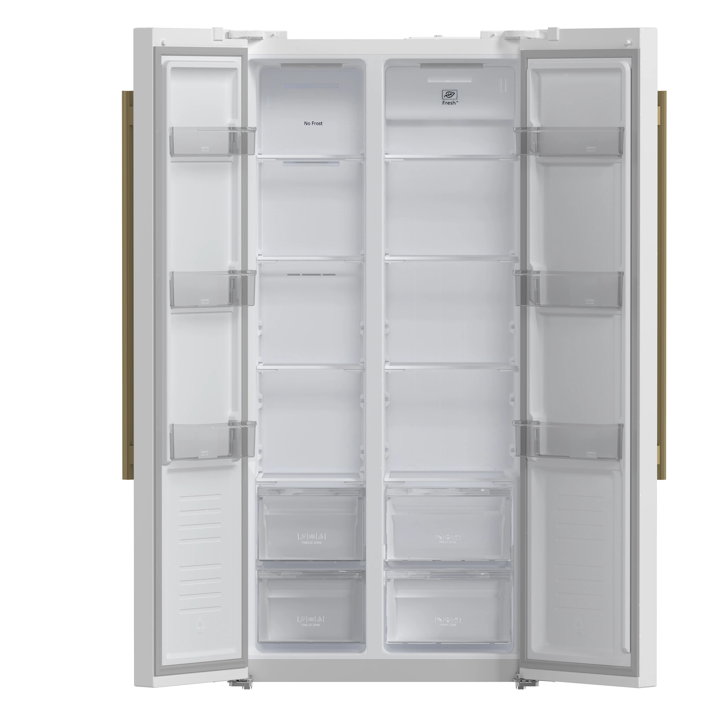 Salerno Espresso 33-Inch Side-by-Side Refrigerator, 15.6 Cu. Ft., Energy-Efficient, No Frost, Modern Design FFRBI180533WHT