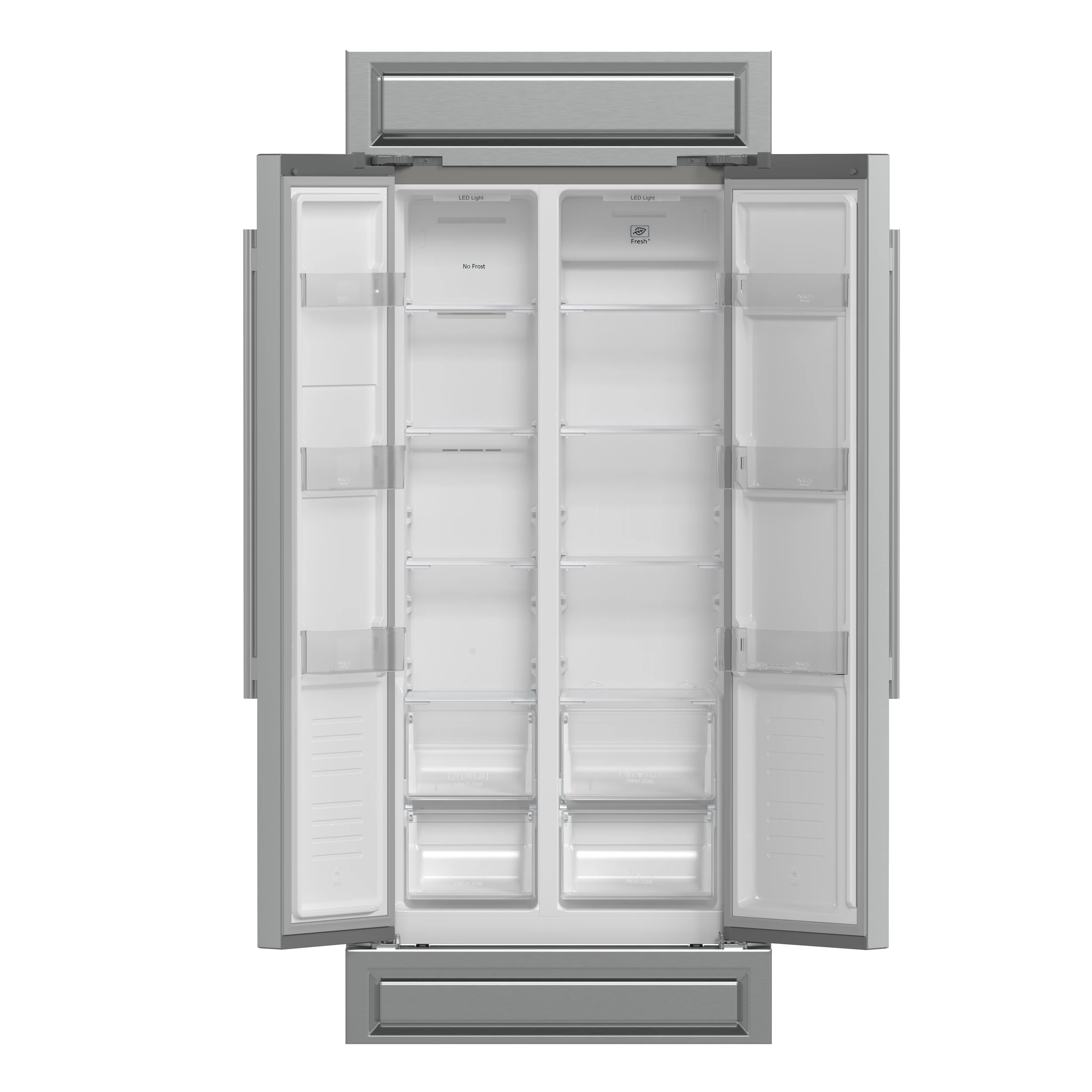 Salerno 37-Inch Built-In Refrigerator, 15.6 cu.ft, Modern Decorative Grill, ENERGY STAR Certified FFRBI180537MG
