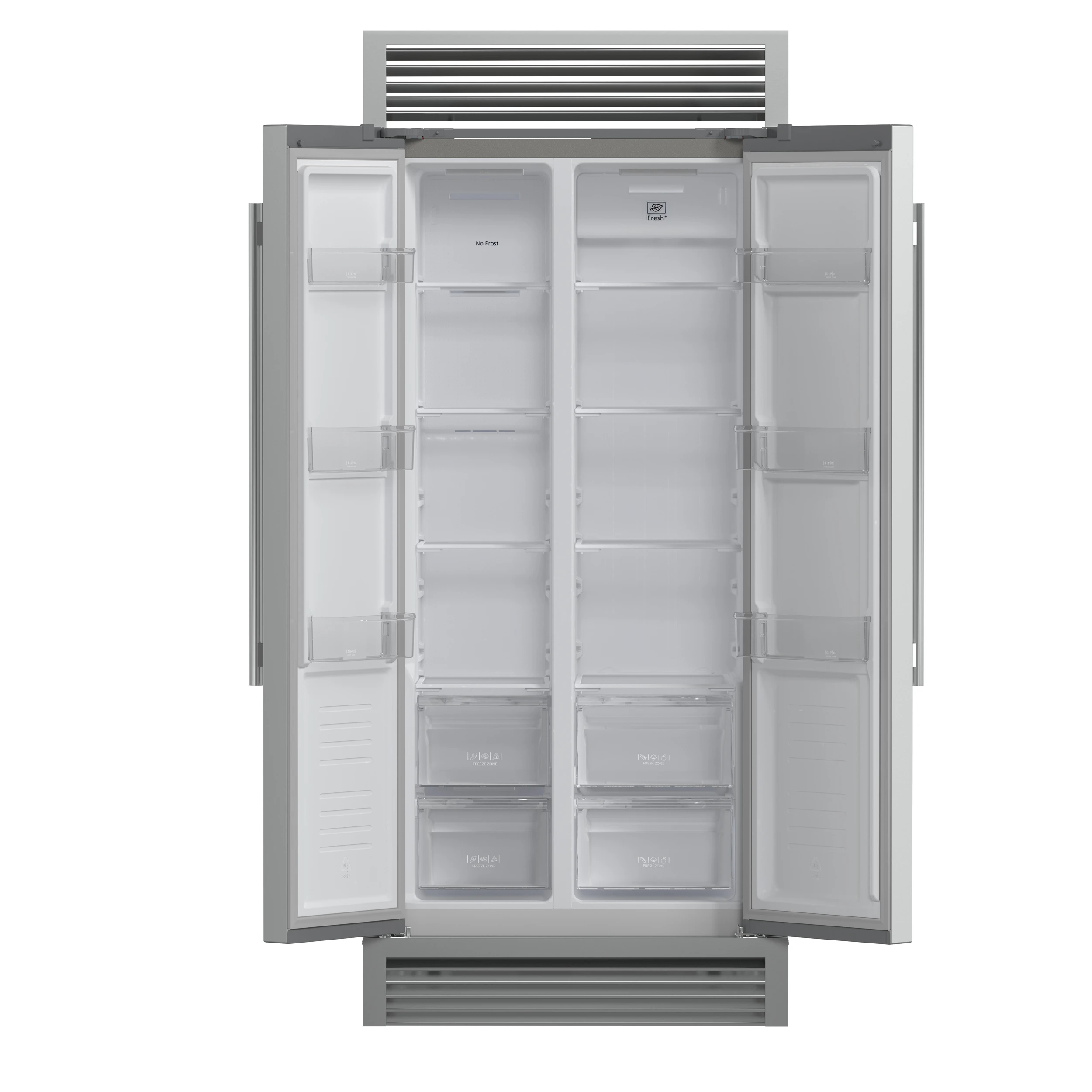 Salerno 37-Inch Built-In Refrigerator, 15.6 cu.ft, Decorative Grill, ENERGY STAR Certified FFRBI180537SG