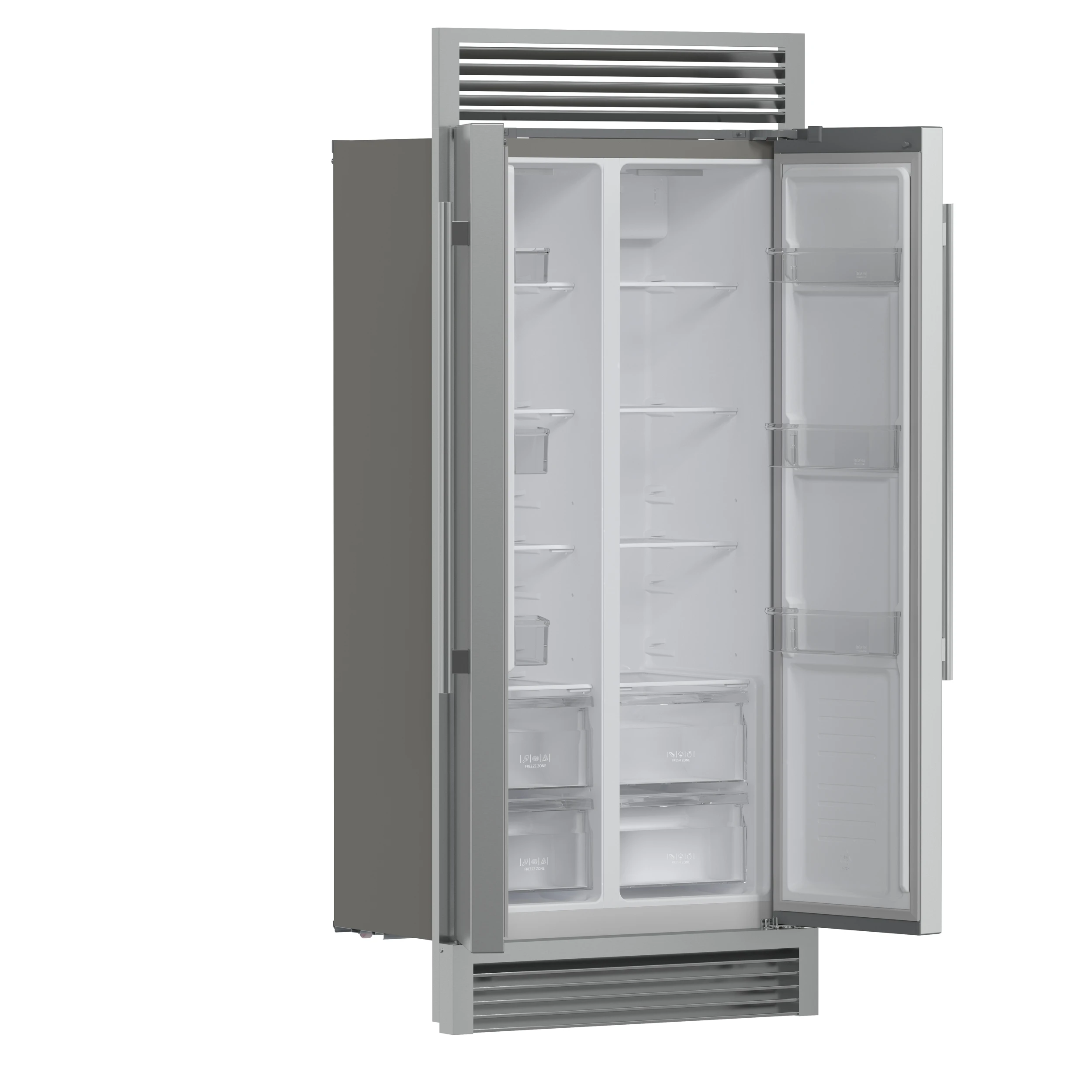 Salerno 37-Inch Built-In Refrigerator, 15.6 cu.ft, Decorative Grill, ENERGY STAR Certified FFRBI180537SG