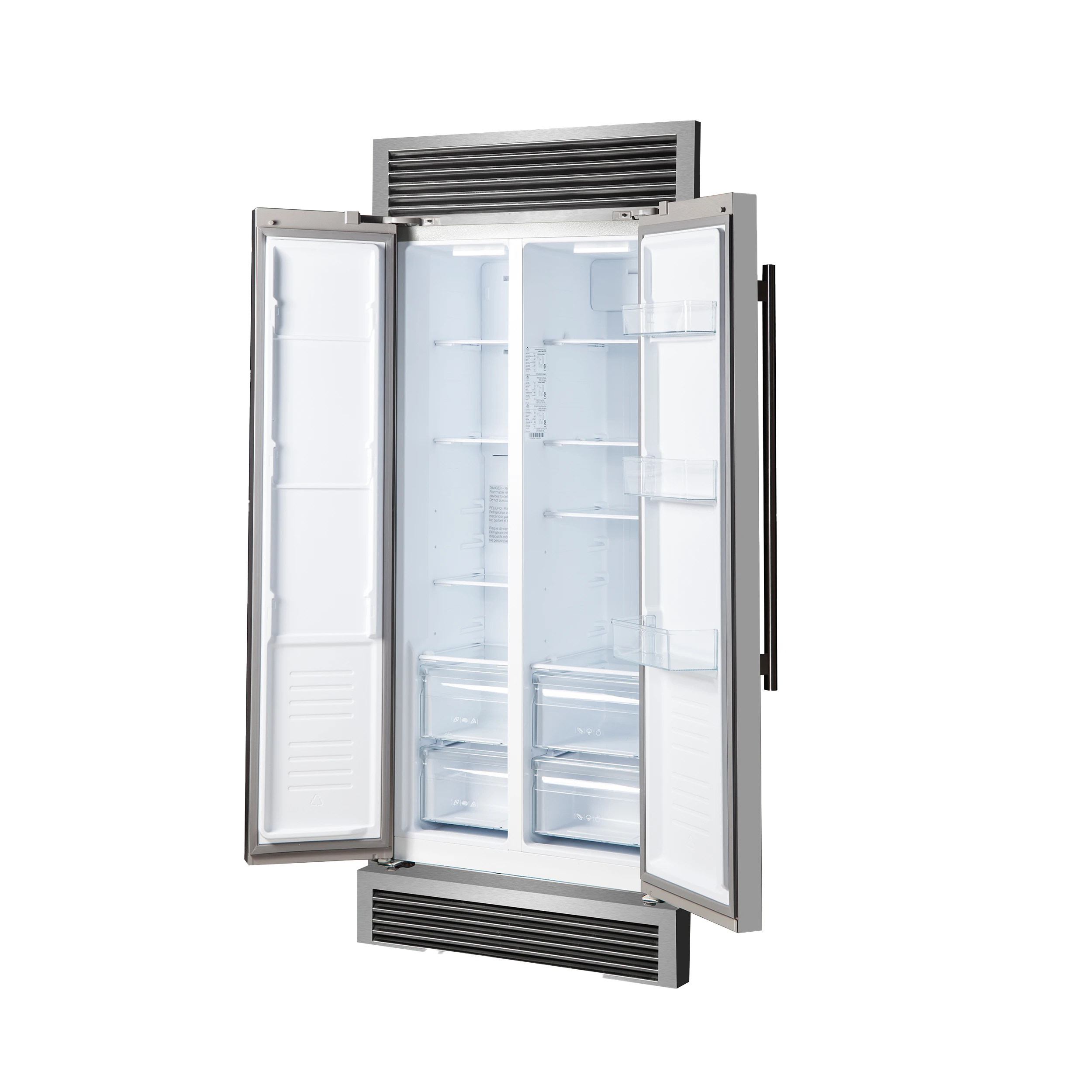 Salerno 37-Inch Built-In Refrigerator, 15.6 cu.ft, Decorative Grill, ENERGY STAR Certified FFRBI180537SG