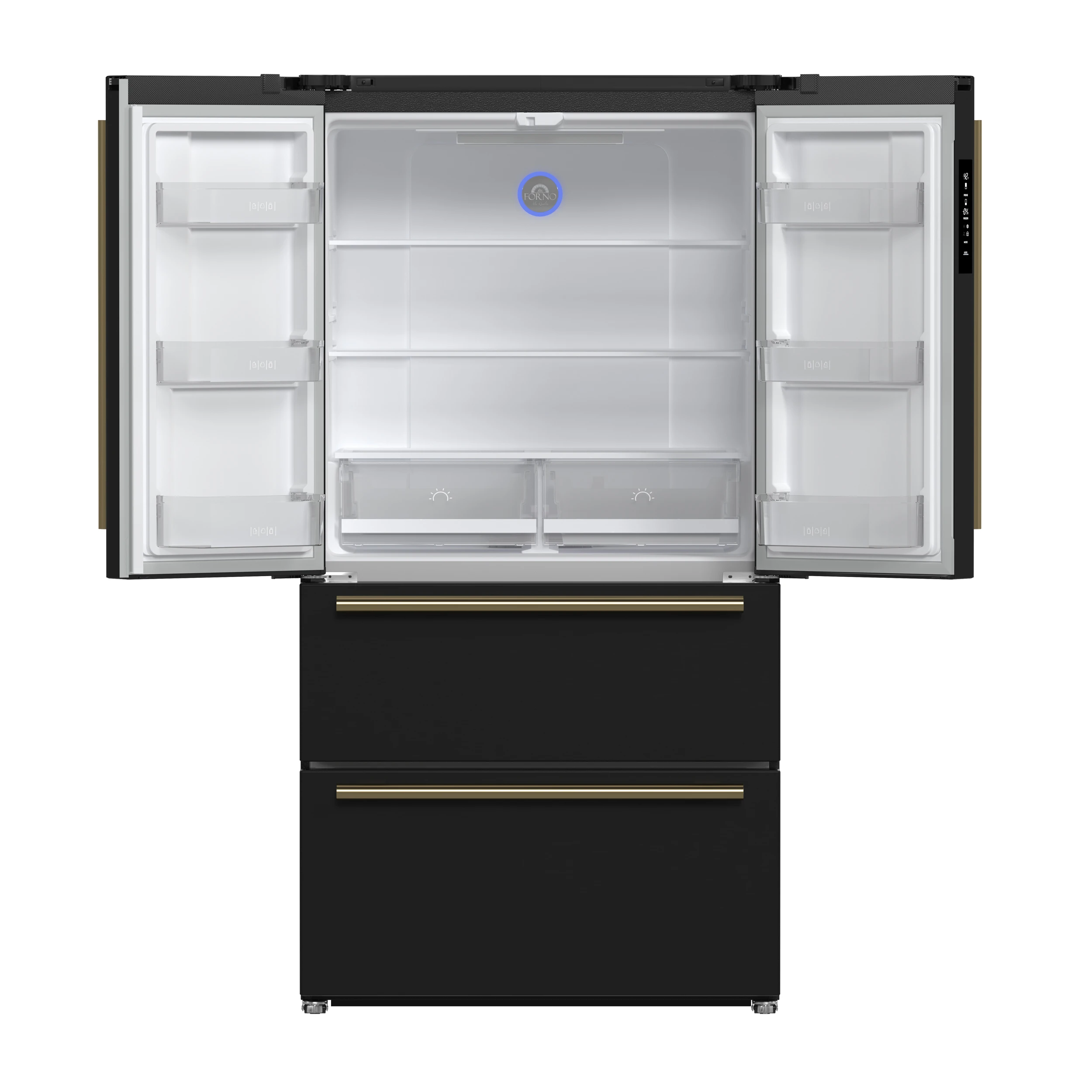 Moena Espresso 36-Inch French Door Refrigerator, 19.2 Cu. Ft., Frost-Free, Automatic Ice Maker, ENERGY STAR Certified FFRBI182036BLK