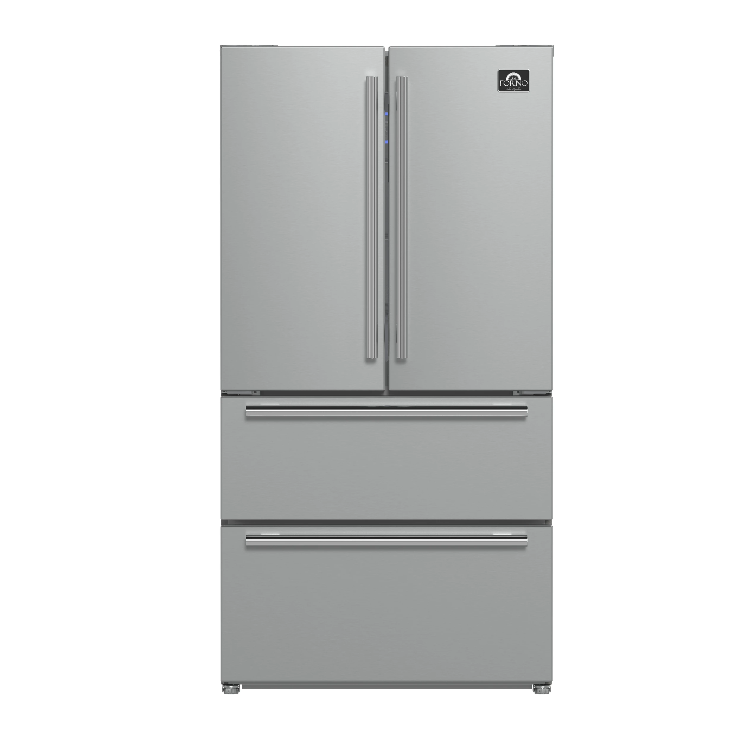 Moena 36-Inch French Door Refrigerator, 19.2 cu.ft, Counter Depth, Ice Maker, Stainless Steel Interior Panel, ENERGY STAR Certified FFRBI182036SB
