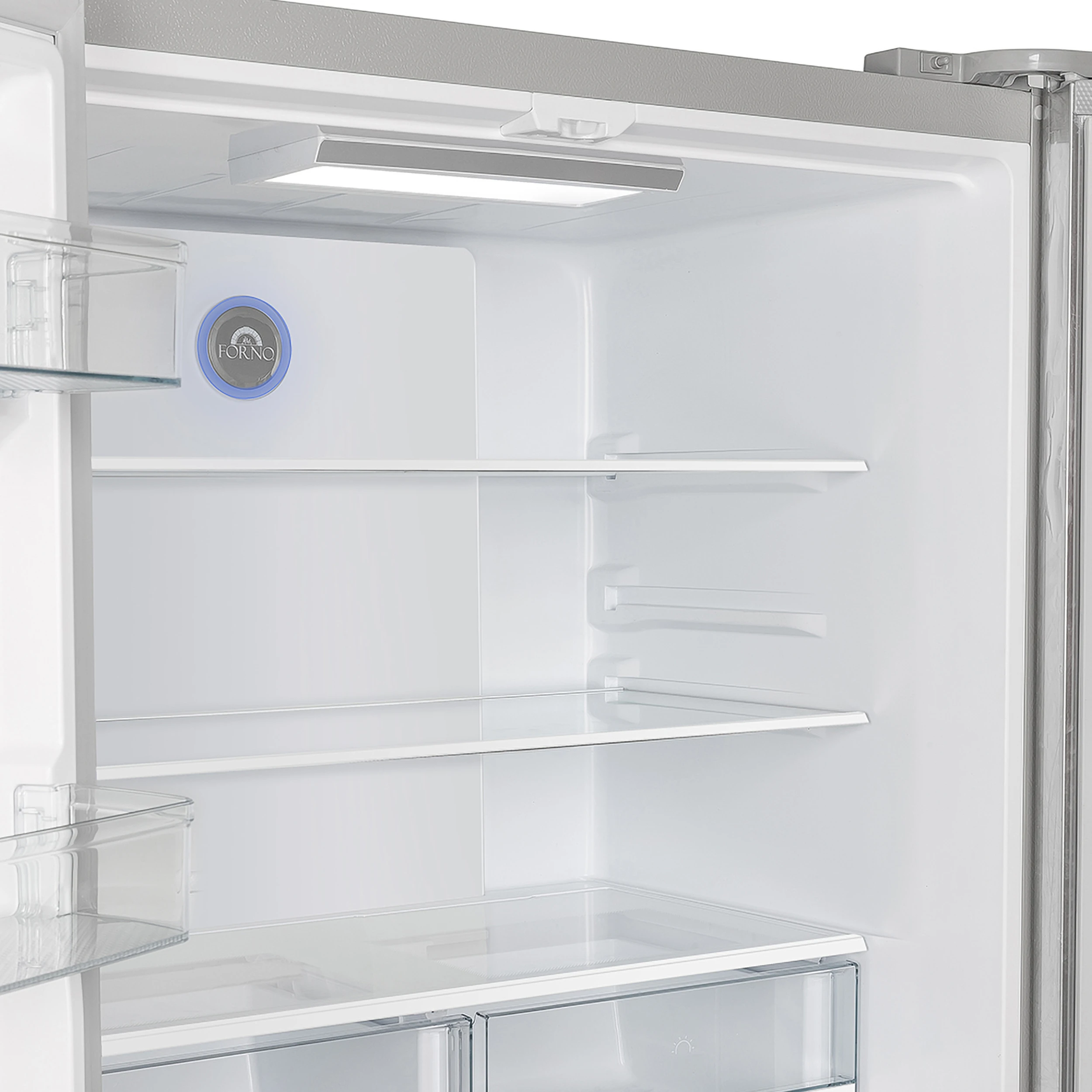 Moena 36-Inch French Door Refrigerator, 19.2 cu.ft, Counter Depth, Ice Maker, Stainless Steel Interior Panel, ENERGY STAR Certified FFRBI182036SB