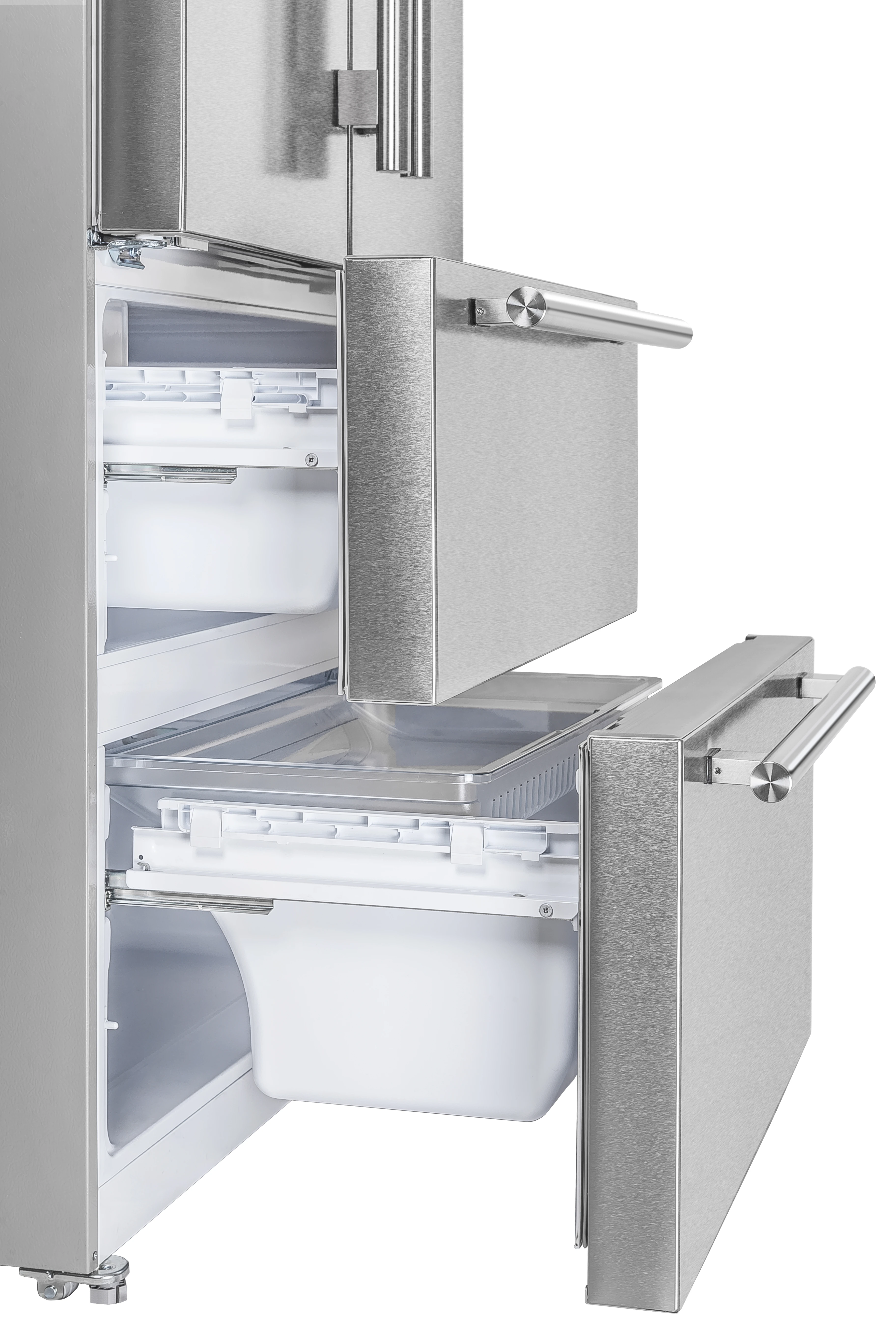 Moena 36-Inch French Door Refrigerator, 19.2 cu.ft, Counter Depth, Ice Maker, Stainless Steel Interior Panel, ENERGY STAR Certified FFRBI182036SB