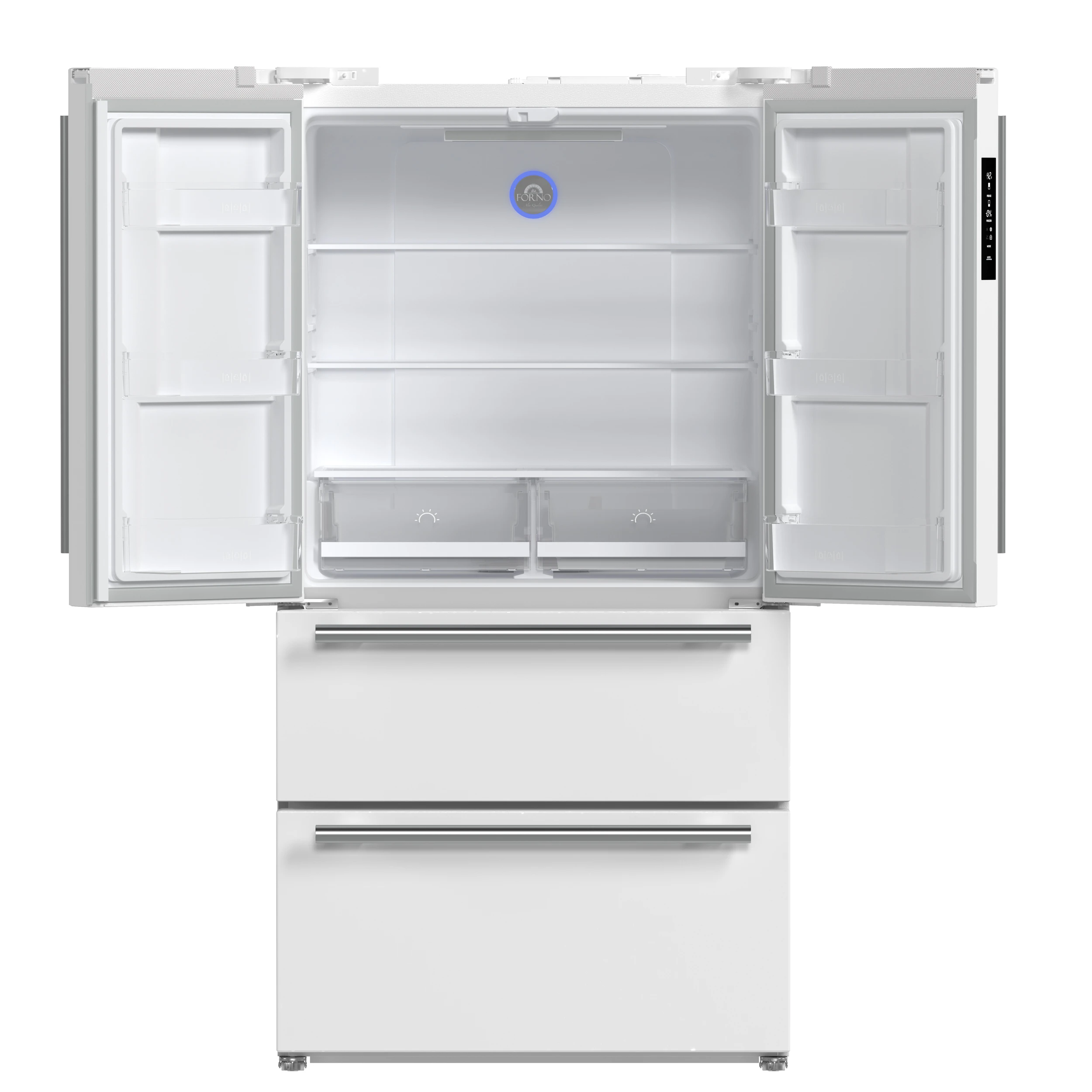 Moena Espresso 36-Inch French Door Refrigerator, 19.2 Cu. Ft., Frost-Free, Automatic Ice Maker, ENERGY STAR Certified FFRBI182036WHT