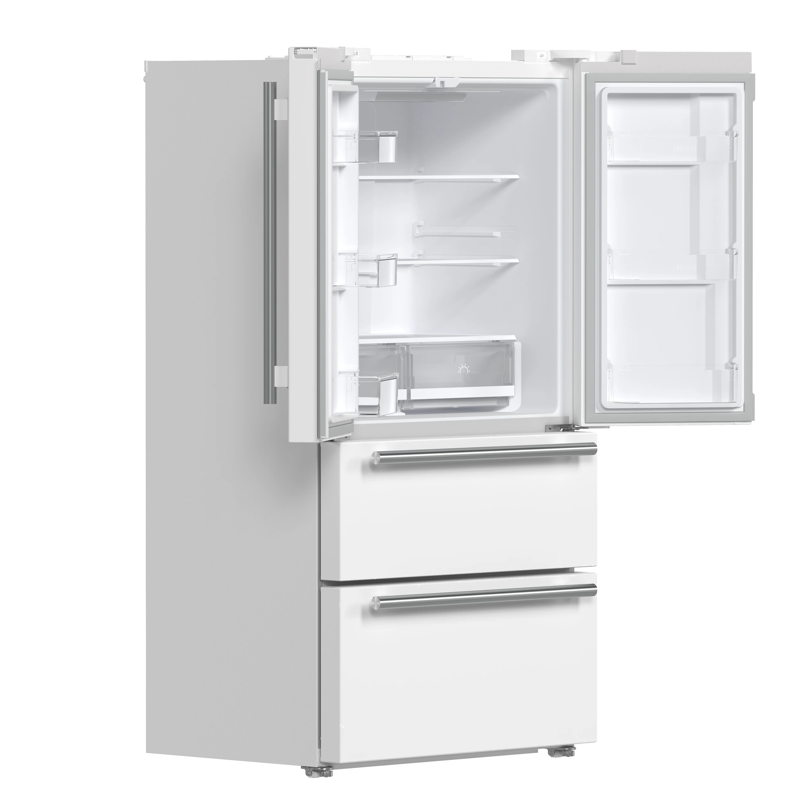Moena Espresso 36-Inch French Door Refrigerator, 19.2 Cu. Ft., Frost-Free, Automatic Ice Maker, ENERGY STAR Certified FFRBI182036WHT