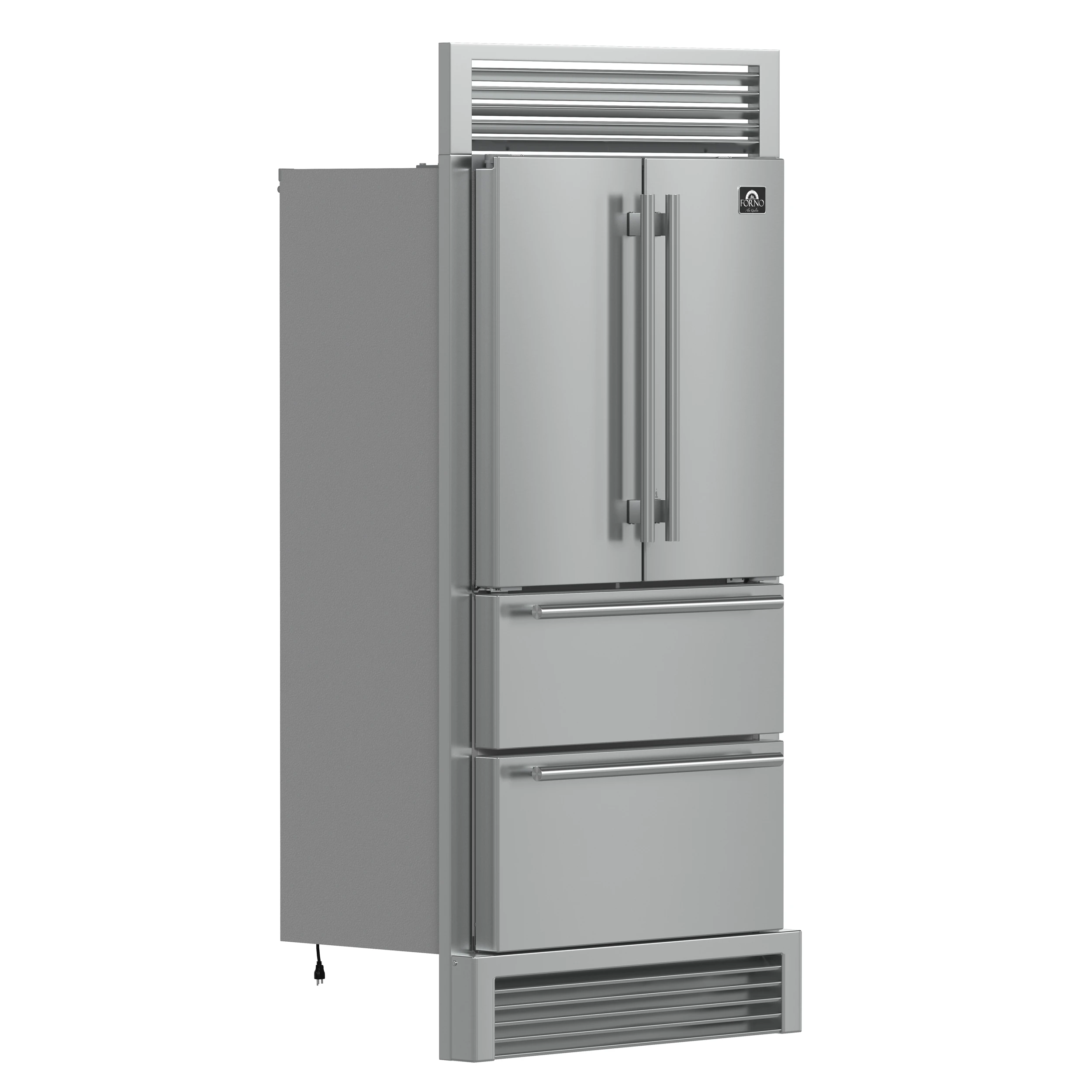 Moena 40-Inch French Door Refrigerator, , 19.2 cu.ft, Decorative Grill, ENERGY STAR Certified FFRBI182040SG