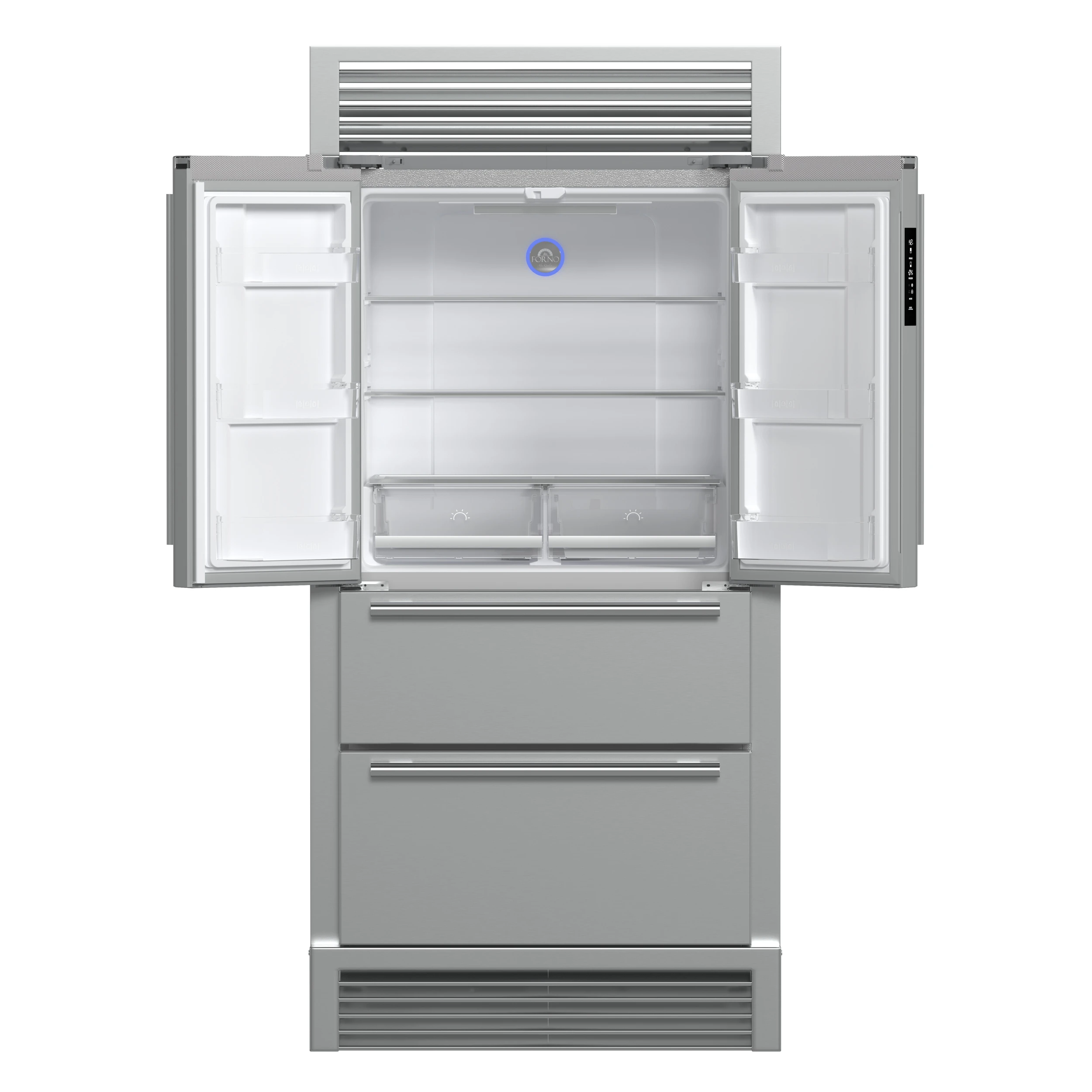 Moena 40-Inch French Door Refrigerator, , 19.2 cu.ft, Decorative Grill, ENERGY STAR Certified FFRBI182040SG