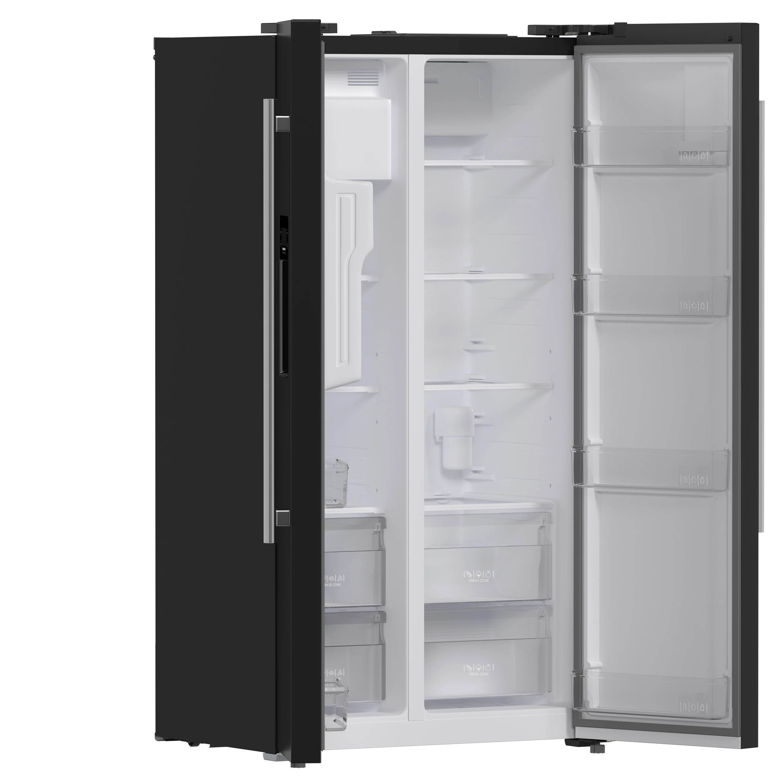 Salerno Espresso 36-Inch Side-by-Side Refrigerator, 20 Cu. Ft., Frost-Free, Ice & Water Dispenser, ENERGY STAR Certified FFRBI184436BLK