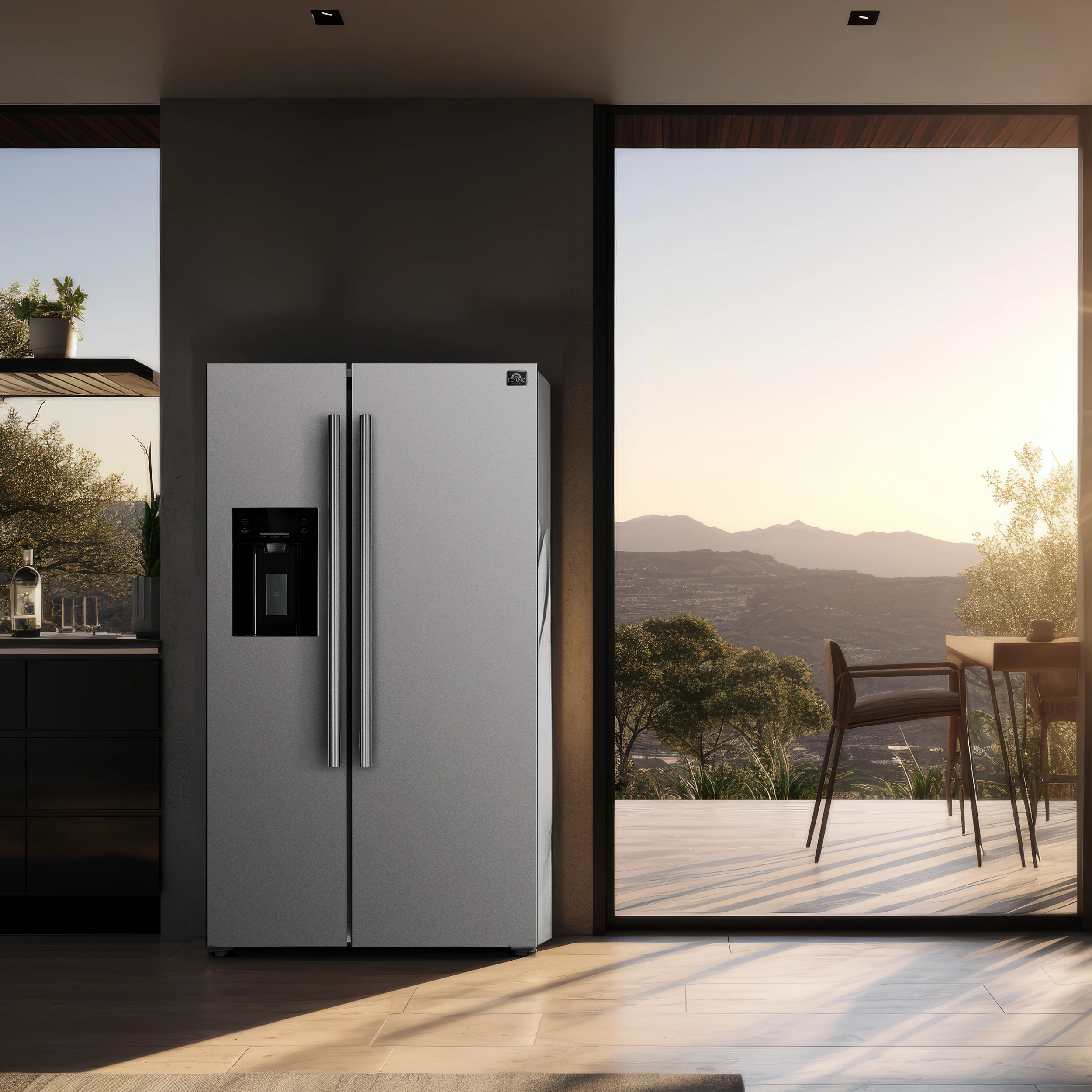 Salerno 36-Inch Side-by-Side Refrigerator, 20 cu.ft, ENERGY STAR Certified FFRBI184436SB
