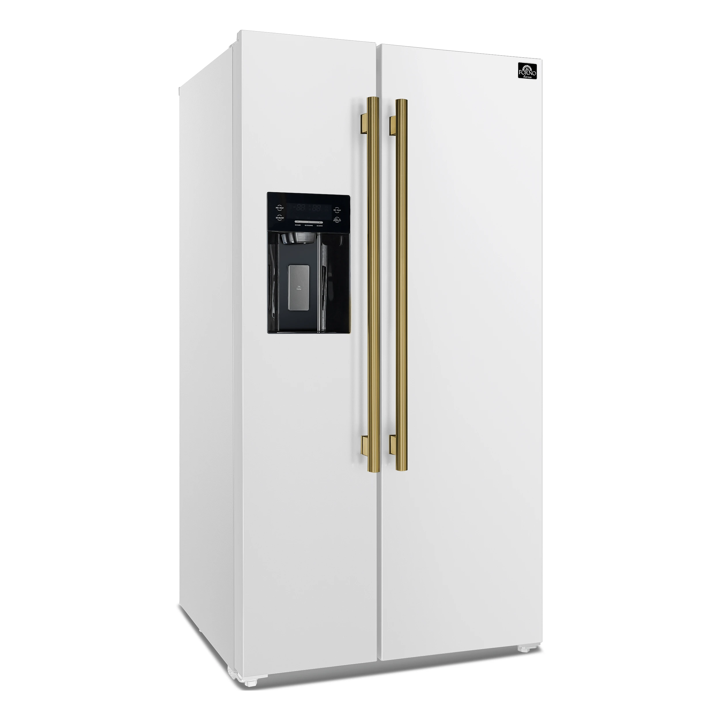 Salerno Espresso 36-Inch Side-by-Side Refrigerator, 20 Cu. Ft., Frost-Free, Ice & Water Dispenser, ENERGY STAR Certified FFRBI184436WHT