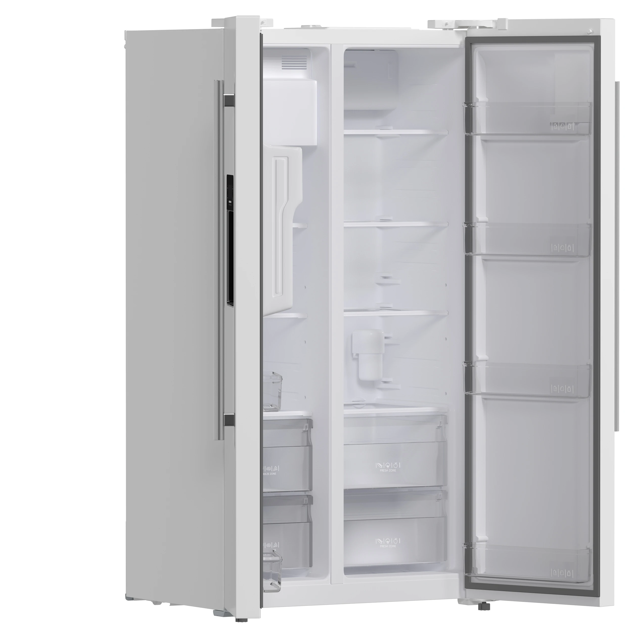 Salerno Espresso 36-Inch Side-by-Side Refrigerator, 20 Cu. Ft., Frost-Free, Ice & Water Dispenser, ENERGY STAR Certified FFRBI184436WHT
