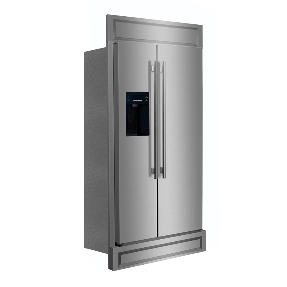 Salerno 40-Inch Built-In Refrigerator, 20 cu.ft, Modern Decorative Grill, ENERGY STAR Certified FFRBI184440MG