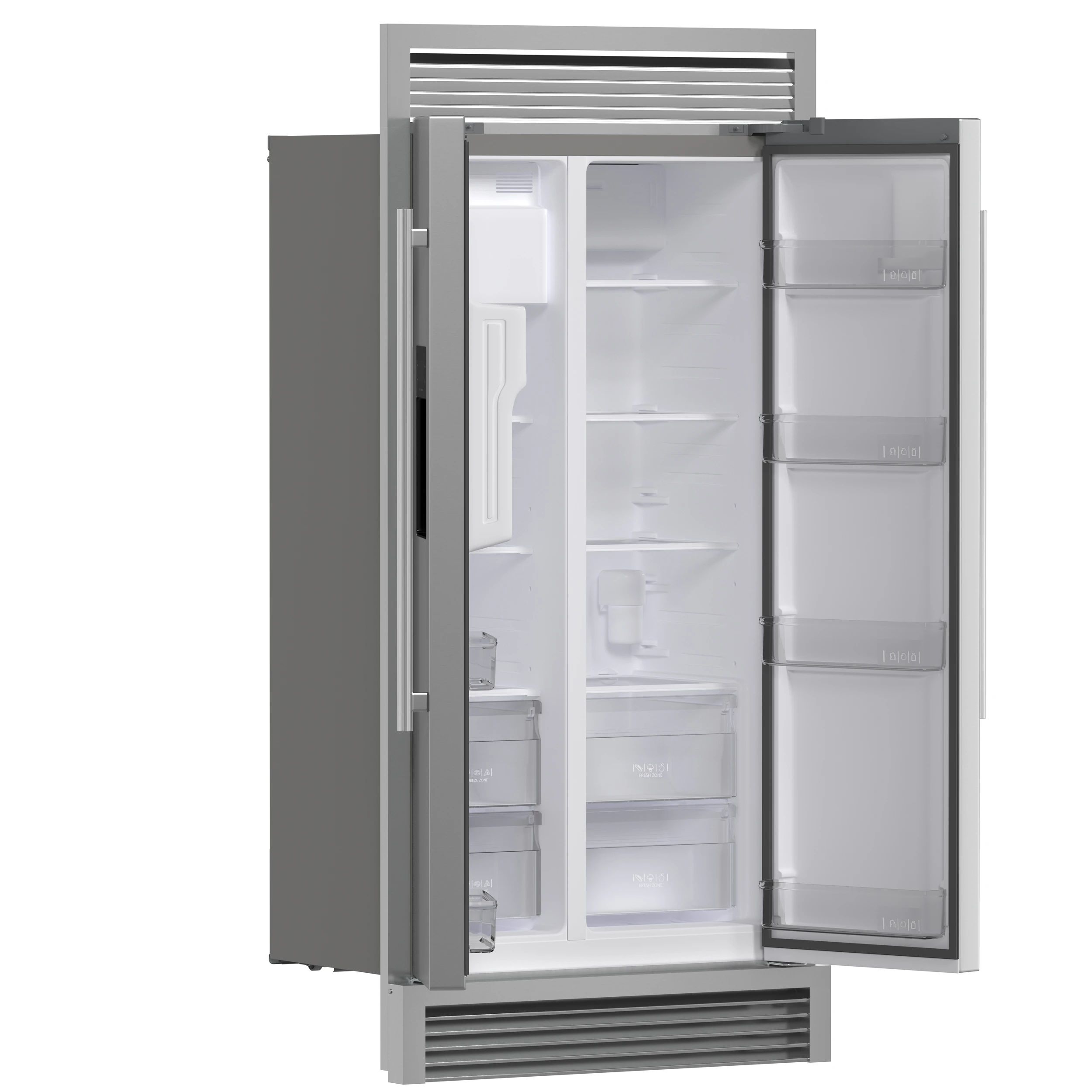 Salerno 40-Inch Built-In Refrigerator, 20 cu.ft, Decorative Grill, ENERGY STAR Certified FFRBI184440SG