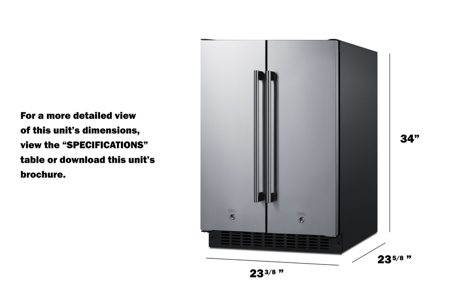24" Wide Built-In Refrigerator-Freezer FFRF24SS
