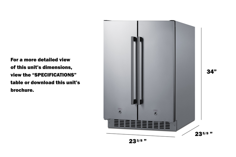 24" Wide Built-In Refrigerator-Freezer FFRF24SSCSS