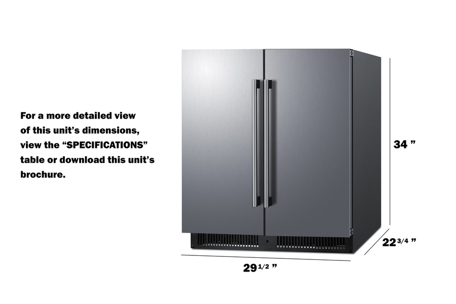 30" Wide Built-In Refrigerator-Freezer FFRF3070BSS