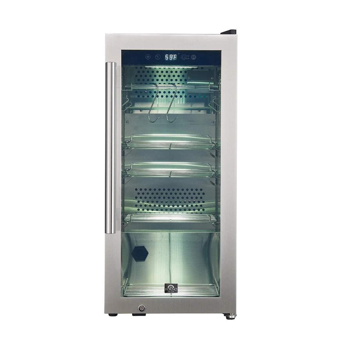 Asciutto 16-Inch Dry Aging Cabinet, Stainless Steel 304, 2.65 cu.ft, LED Lighting, Adjustable Shelves FFSDA685716
