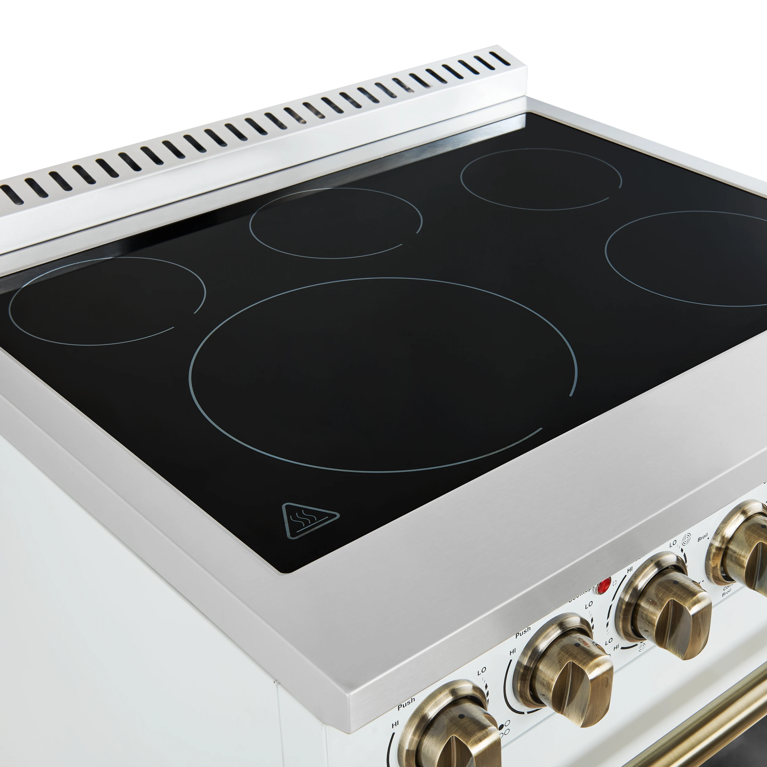 Paolo 30-Inch Freestanding Electric Range, White, 4.38 cu.ft, True Convection Oven, Energy Efficient FFSEL601130WHT