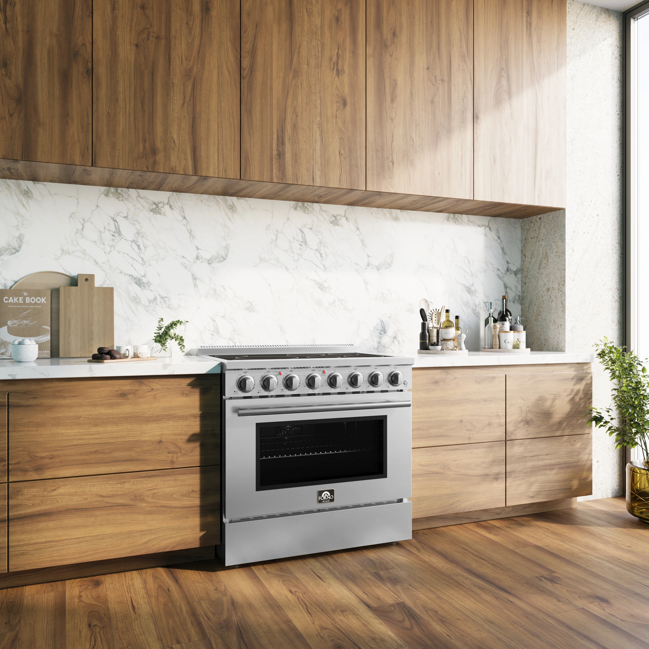 Paolo 36 Inch Freestanding Electric Range, , 5.44 cu.ft, True Convection Oven, Energy Efficient FFSEL601136