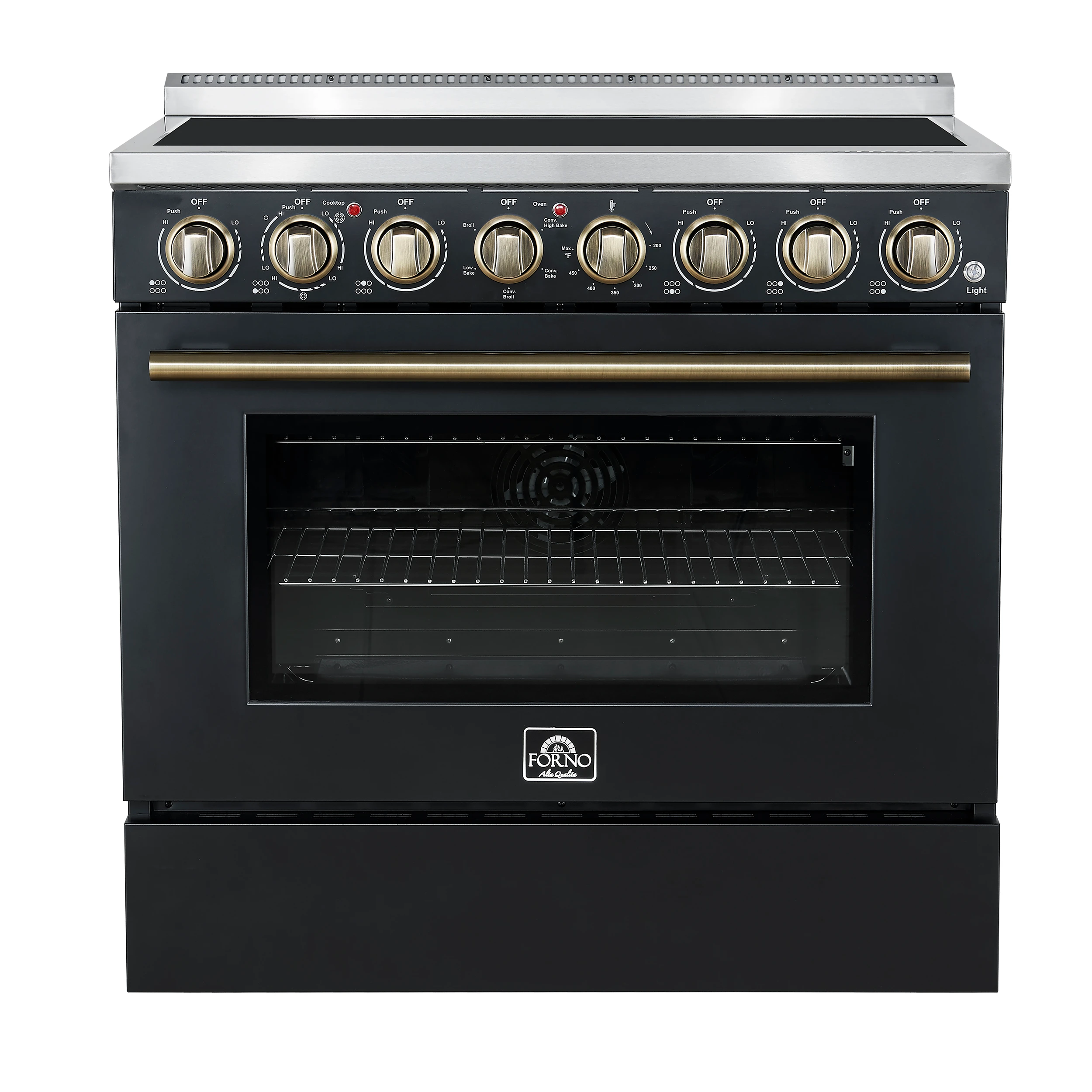 Paolo 36 Inch Freestanding Electric Range, , 5.44 cu.ft, True Convection Oven, Energy Efficient FFSEL601136BLK