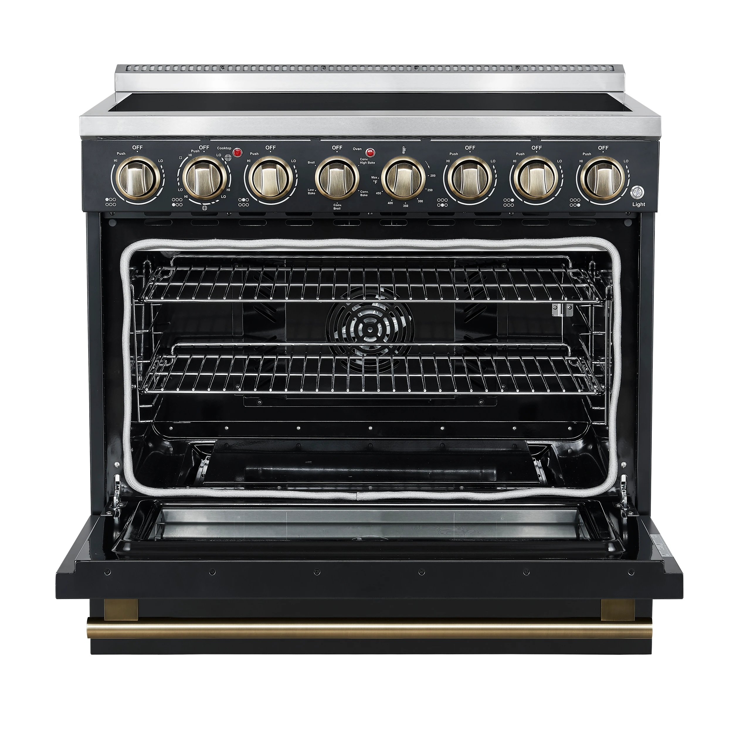 Paolo 36 Inch Freestanding Electric Range, , 5.44 cu.ft, True Convection Oven, Energy Efficient FFSEL601136BLK