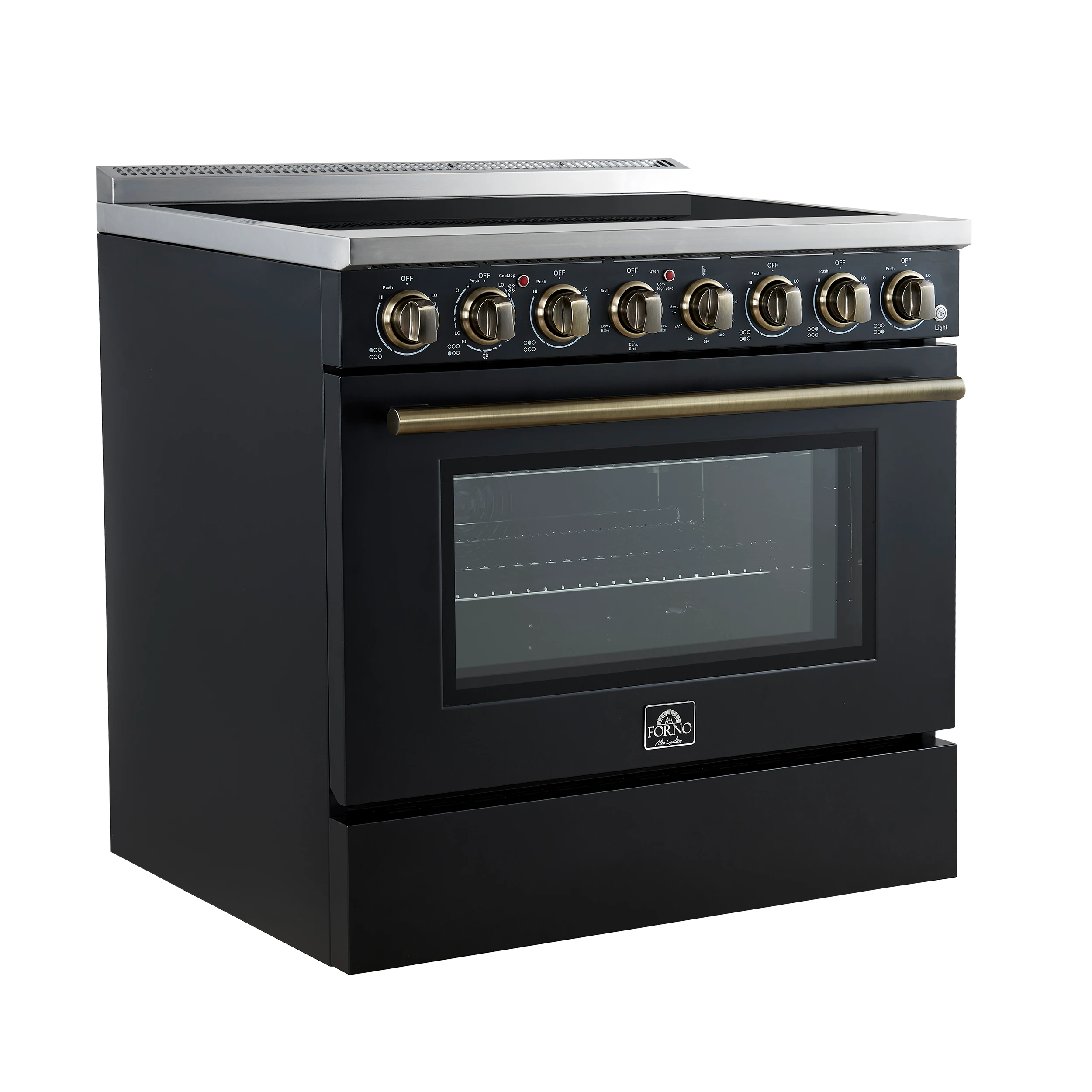 Paolo 36 Inch Freestanding Electric Range, , 5.44 cu.ft, True Convection Oven, Energy Efficient FFSEL601136BLK