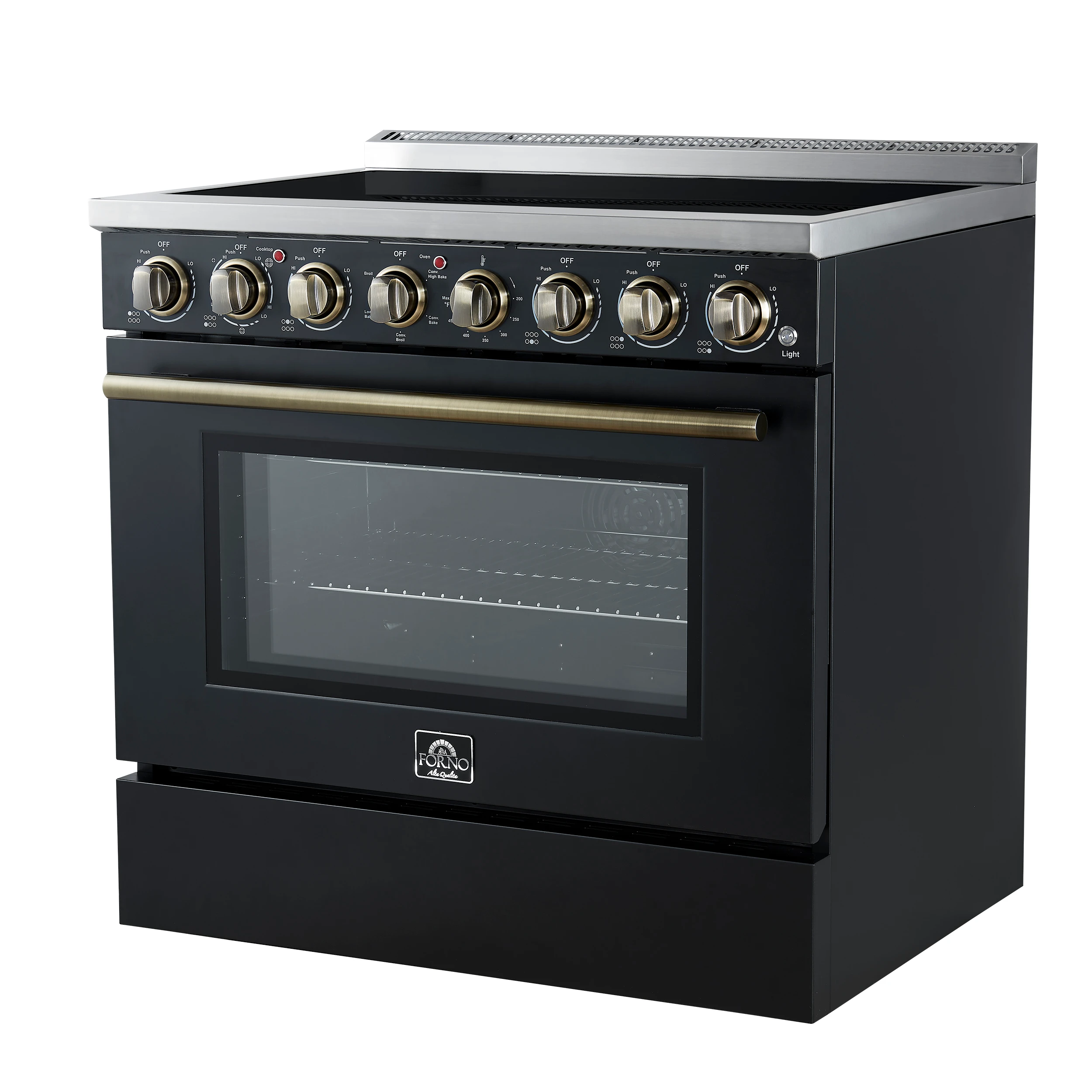 Paolo 36 Inch Freestanding Electric Range, , 5.44 cu.ft, True Convection Oven, Energy Efficient FFSEL601136BLK