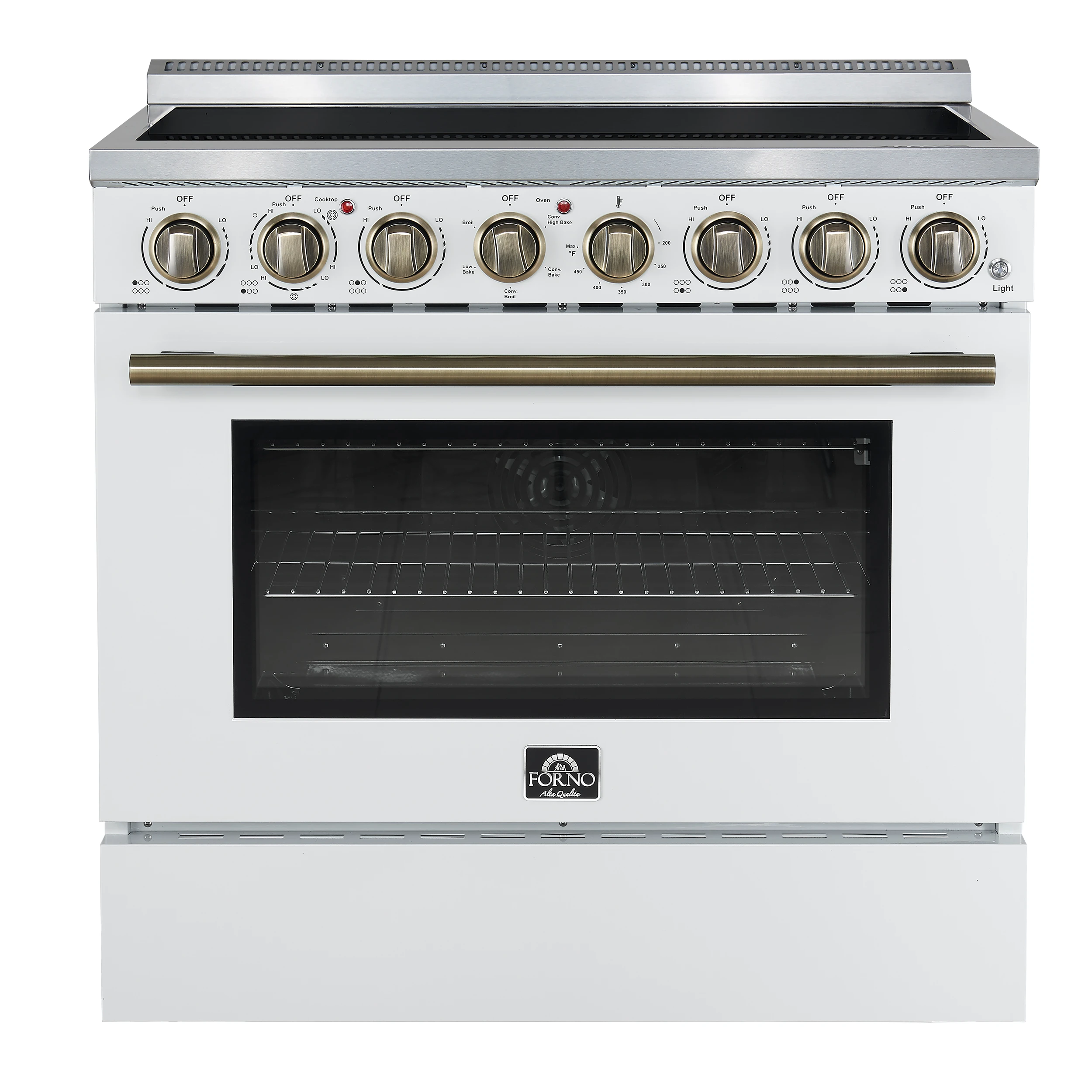 Paolo 36 Inch Freestanding Electric Range, , 5.44 cu.ft, True Convection Oven, Energy Efficient FFSEL601136WHT