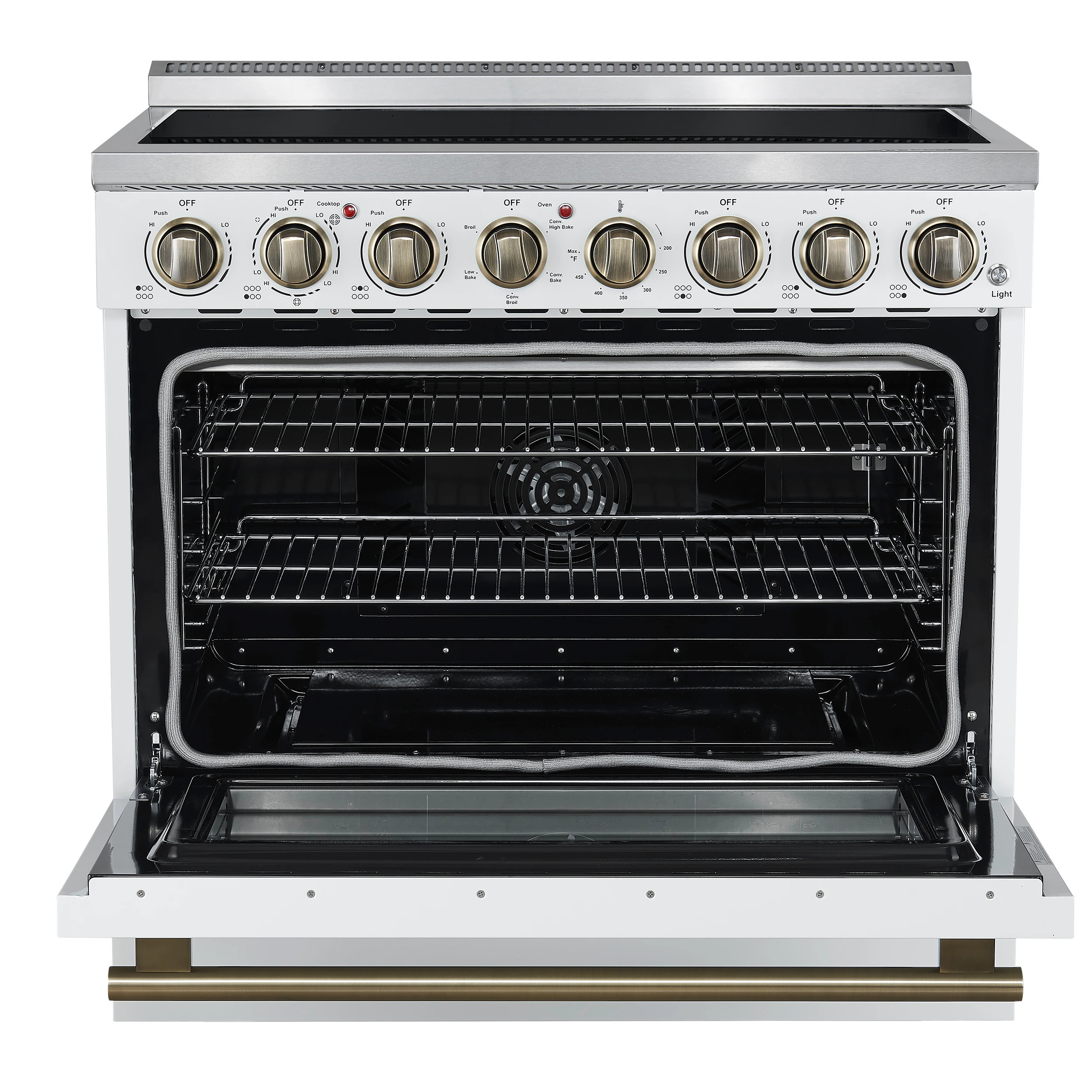 Paolo 36 Inch Freestanding Electric Range, , 5.44 cu.ft, True Convection Oven, Energy Efficient FFSEL601136WHT