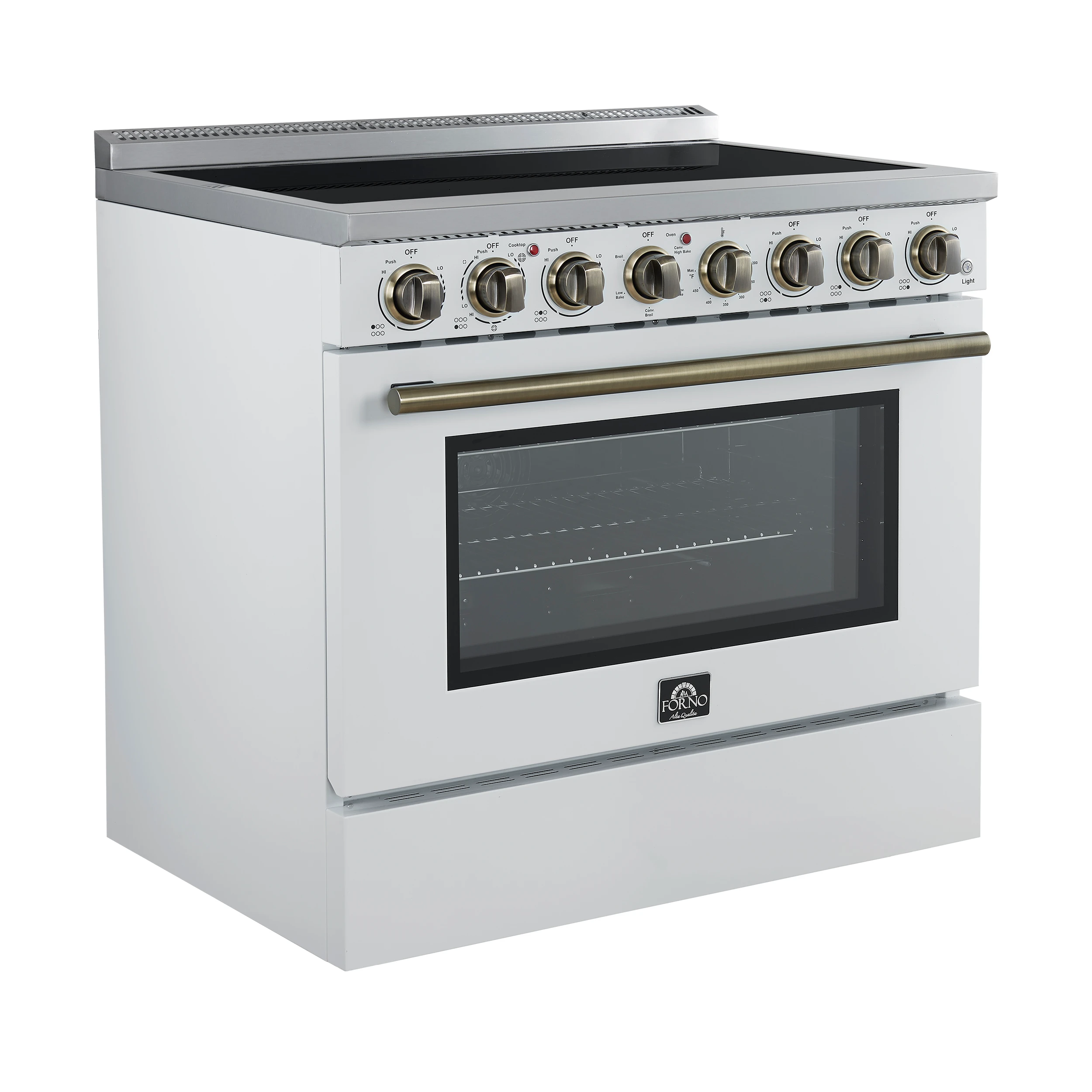 Paolo 36 Inch Freestanding Electric Range, , 5.44 cu.ft, True Convection Oven, Energy Efficient FFSEL601136WHT