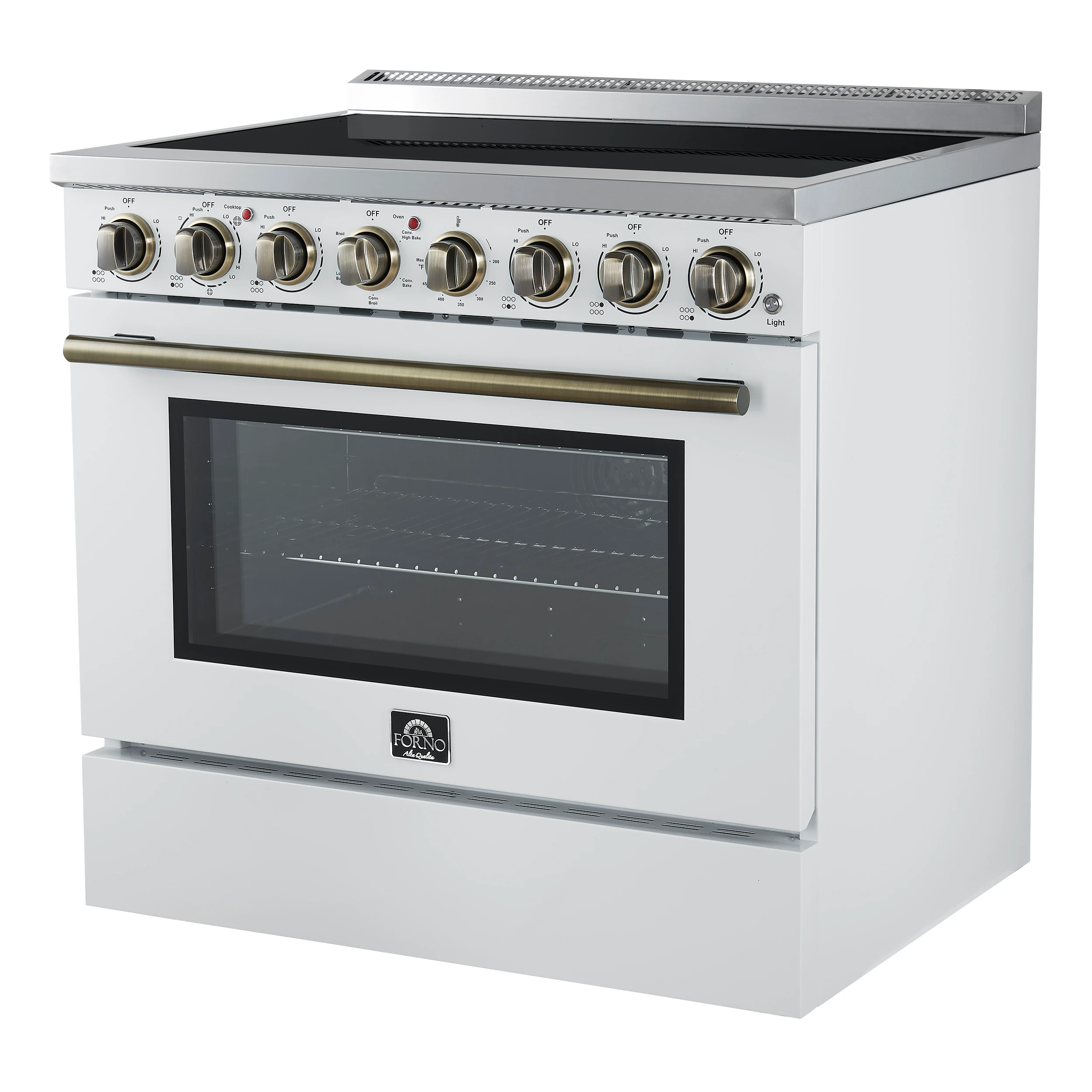 Paolo 36 Inch Freestanding Electric Range, , 5.44 cu.ft, True Convection Oven, Energy Efficient FFSEL601136WHT