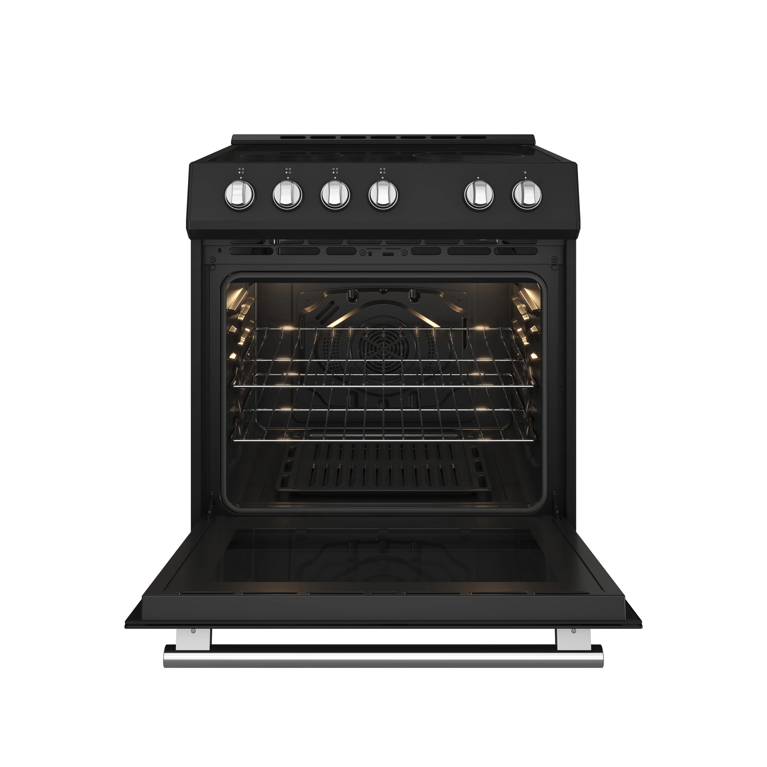 Leonardo Espresso 30-Inch Black Electric Range, True Convection, Energy Efficient FFSEL601230BLK